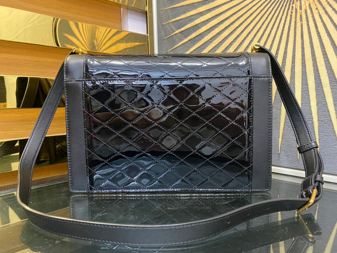 Saint Laurent Gaby Medium Quilted Leather Shoulder Bag - Black