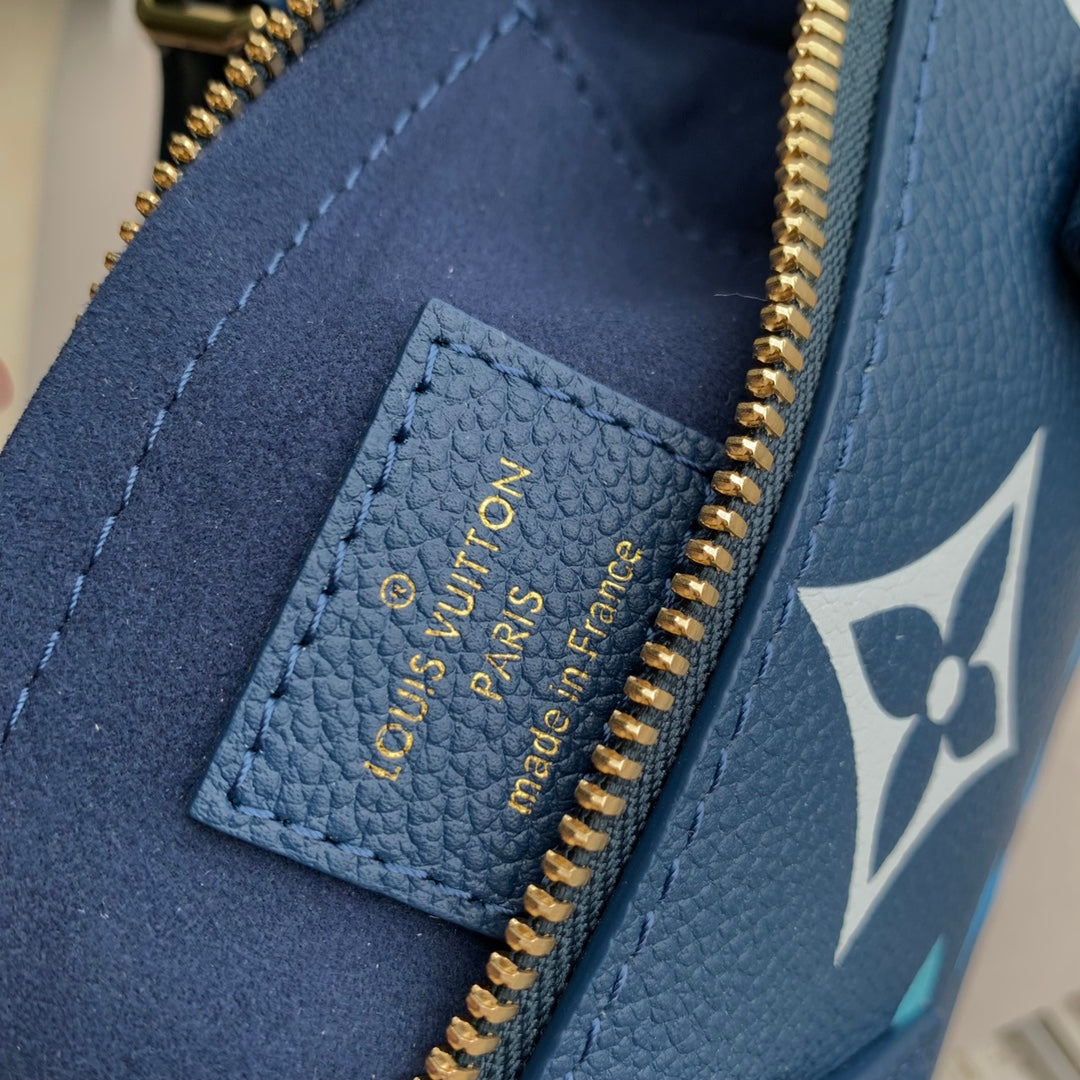 Louis Vuitton Speedy Bandoulière 20 Monogram Empreinte Giant Blue