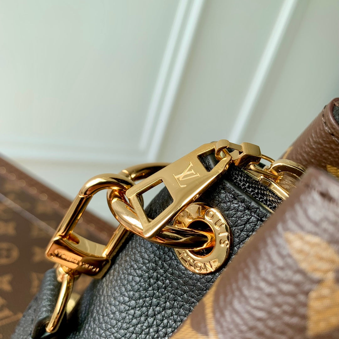 Louis Vuitton Vaugirard Monogram Canvas Leather Handbag - Creme & Caramel