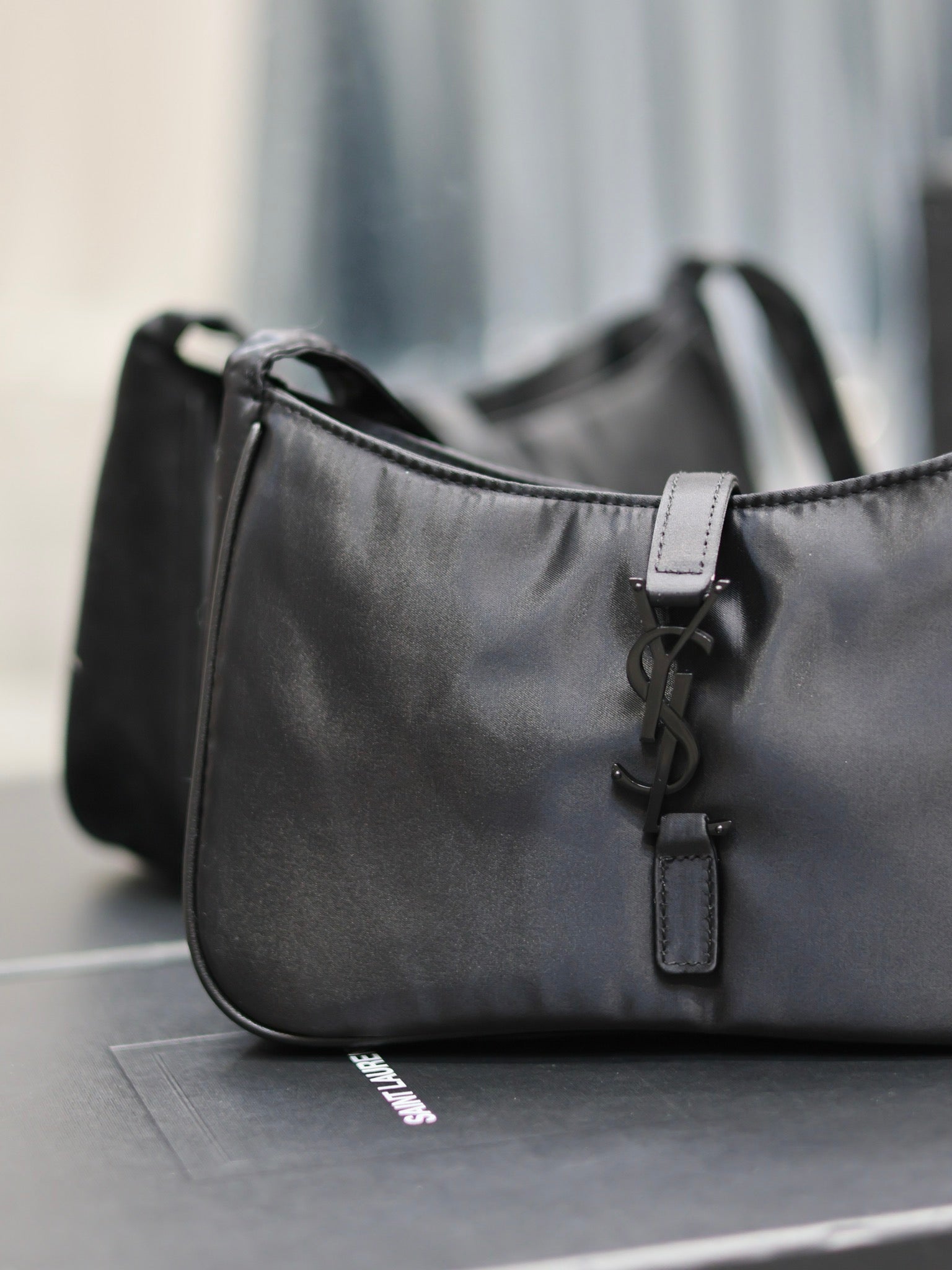 Elegant Black Faux Leather Small Crossbody Shoulder Bag