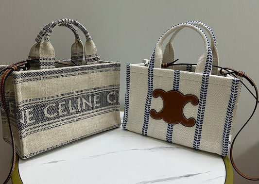 Celine Canvas and Leather Tote Handbags - Cabas and Triomphe Designs