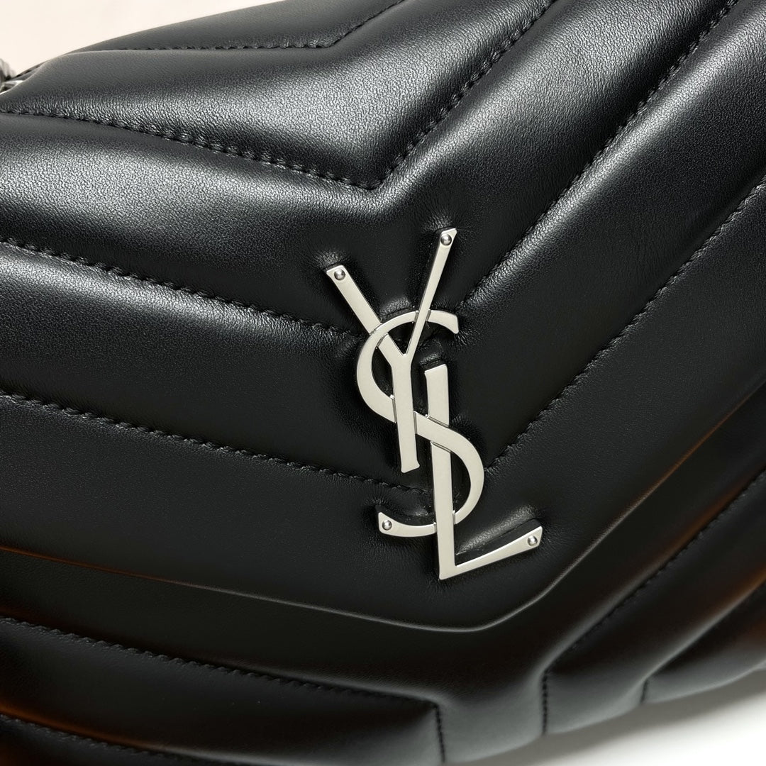 Saint Laurent Loulou Medium Black Quilted Leather Shoulder Bag