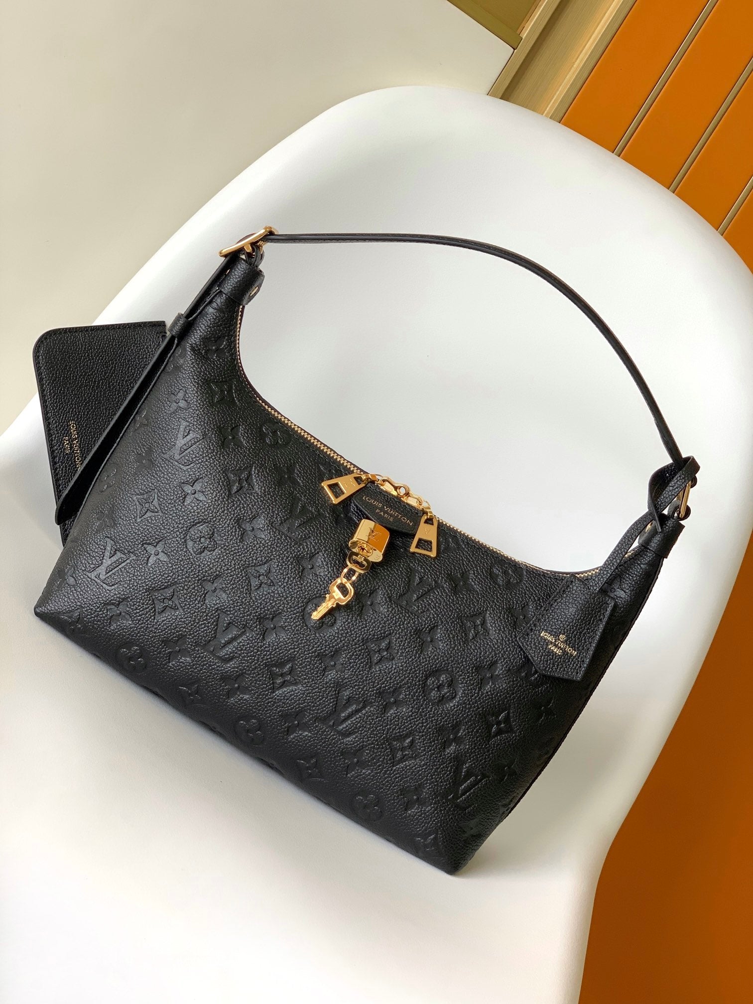 Louis Vuitton Bagatelle Monogram Empreinte Leather Shoulder Bag - Noir Black