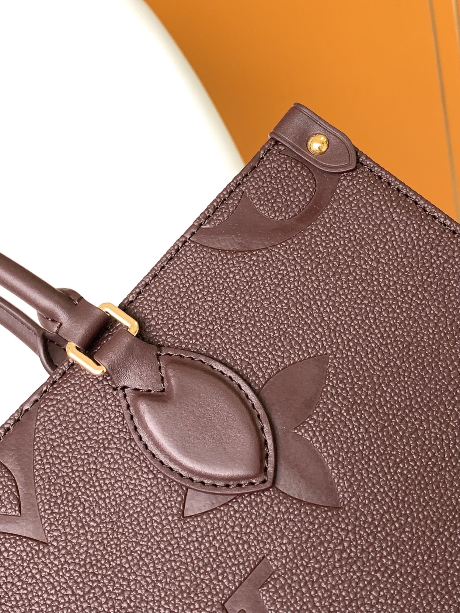 Louis Vuitton Onthego MM Monogram Empreinte Leather Tote Bag - Wine/Burgundy