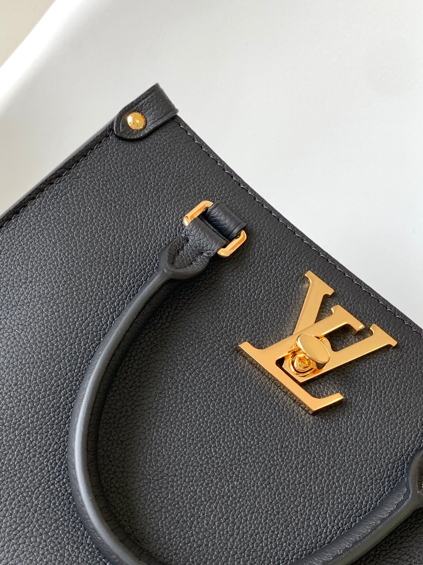 Louis Vuitton Lockme Shopper Tote Bag - Black Grained Calfskin Leather