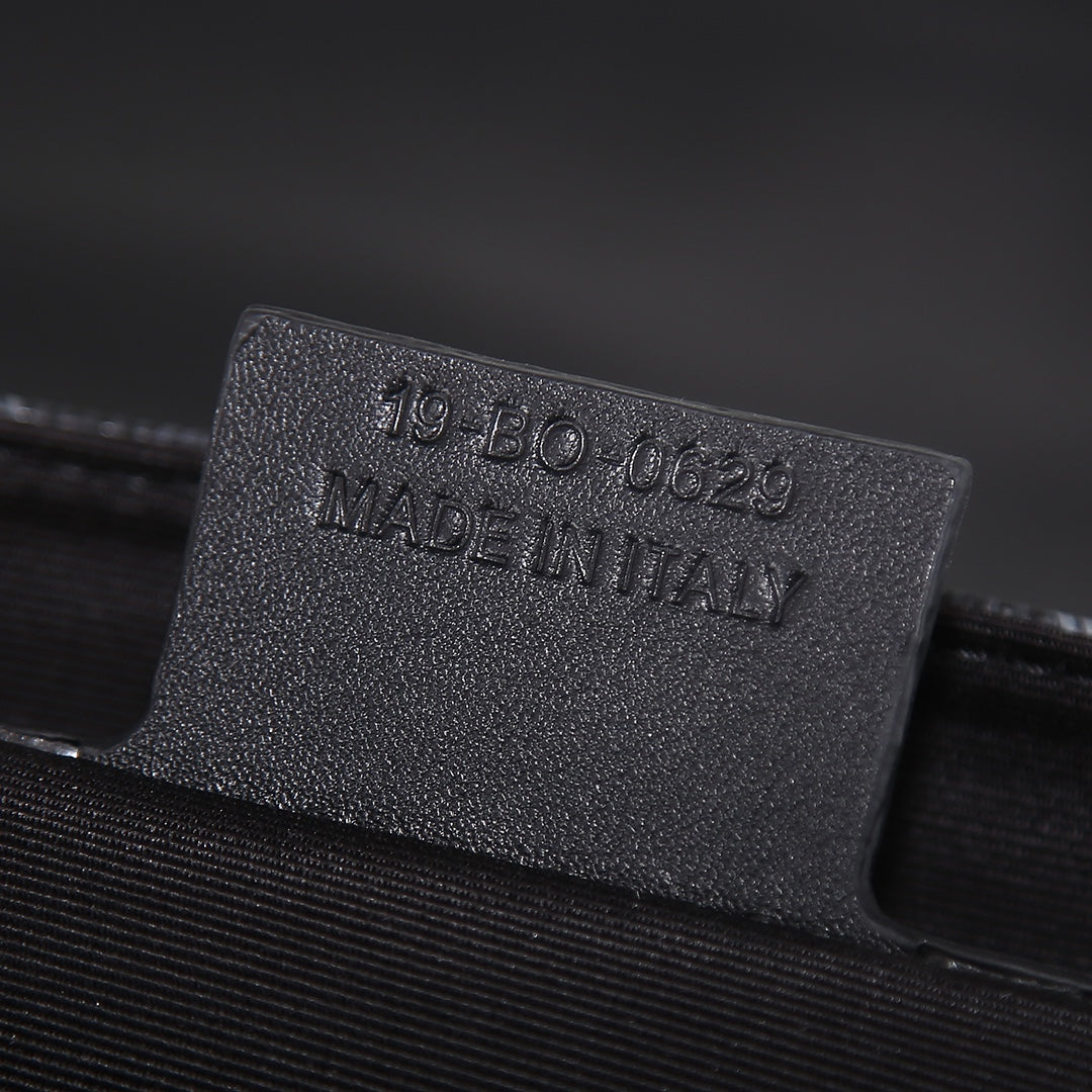 Christian Dior Black CD Diamond Canvas Hit The Road Messenger Bag