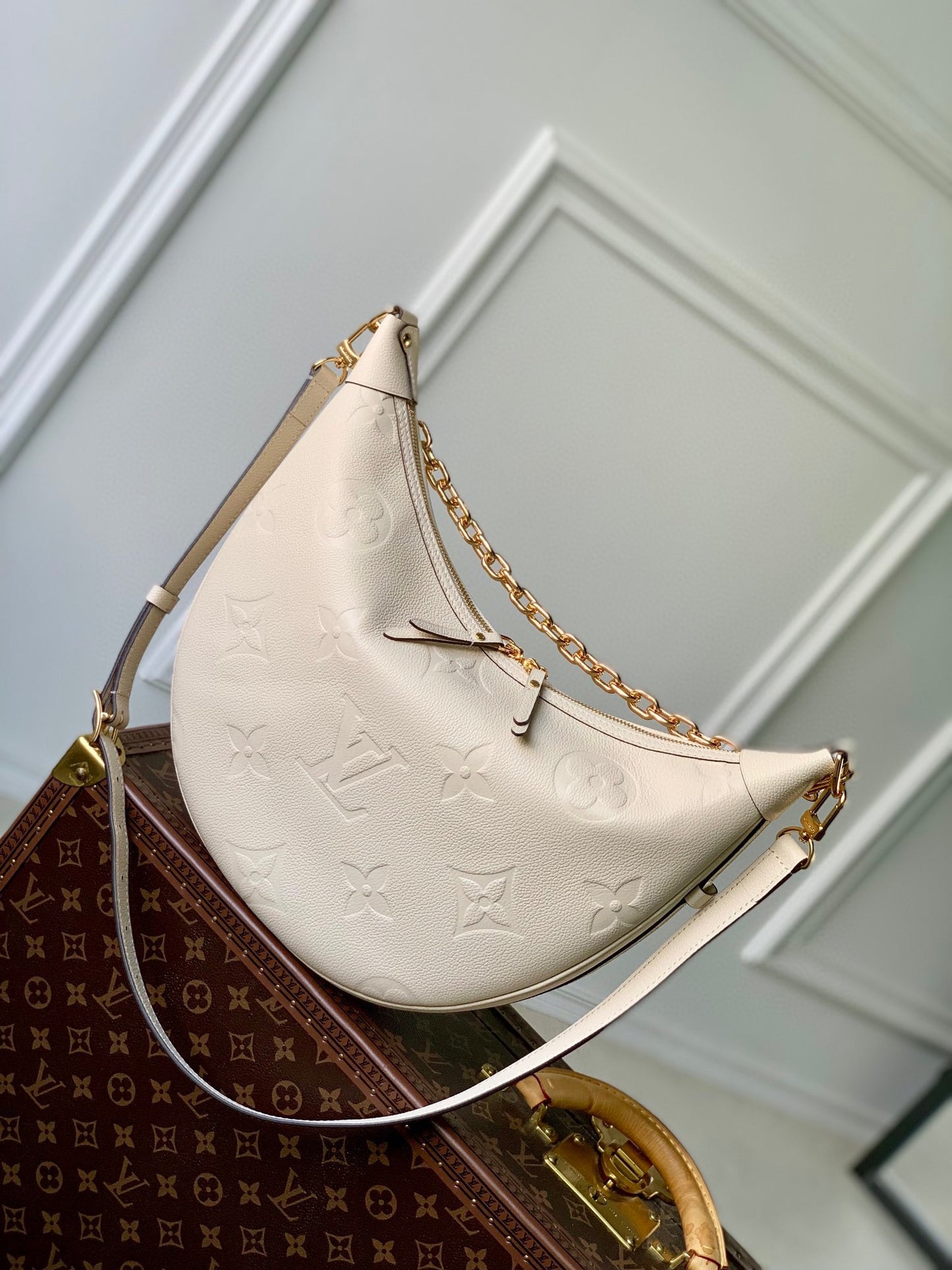 Louis Vuitton Monogram Empreinte Loop Bag - Cream