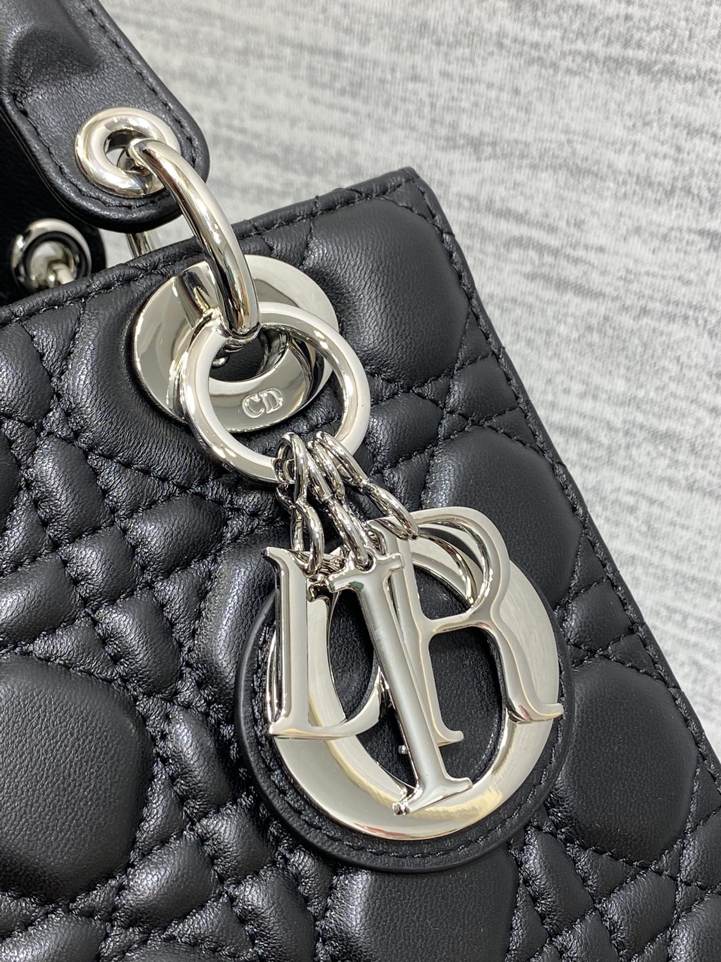 Christian Dior Lady Dior My ABCDior Bag Black Cannage Lambskin Mini