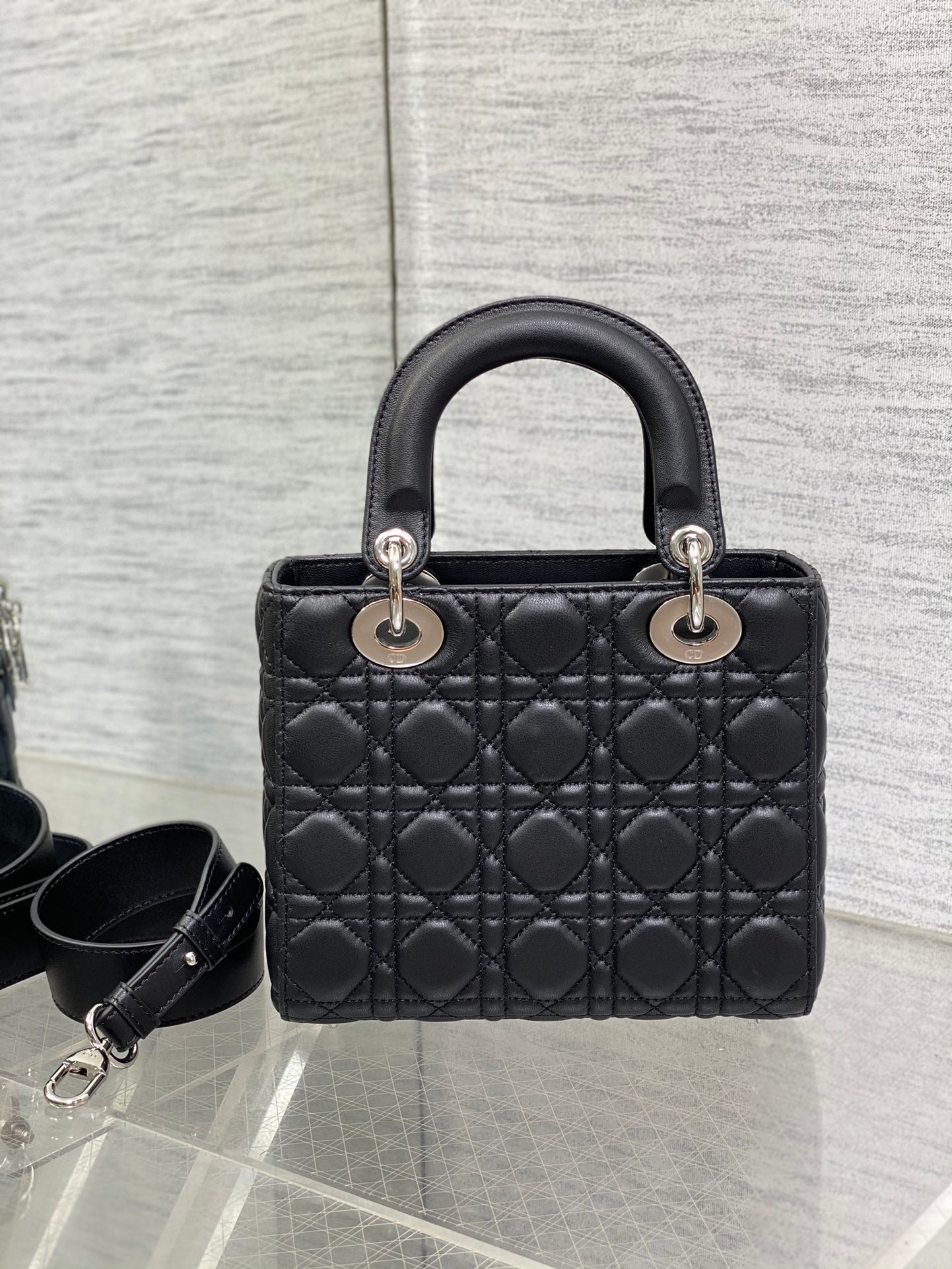 Christian Dior Small Lady Dior My ABCDior Bag - Black Cannage Lambskin