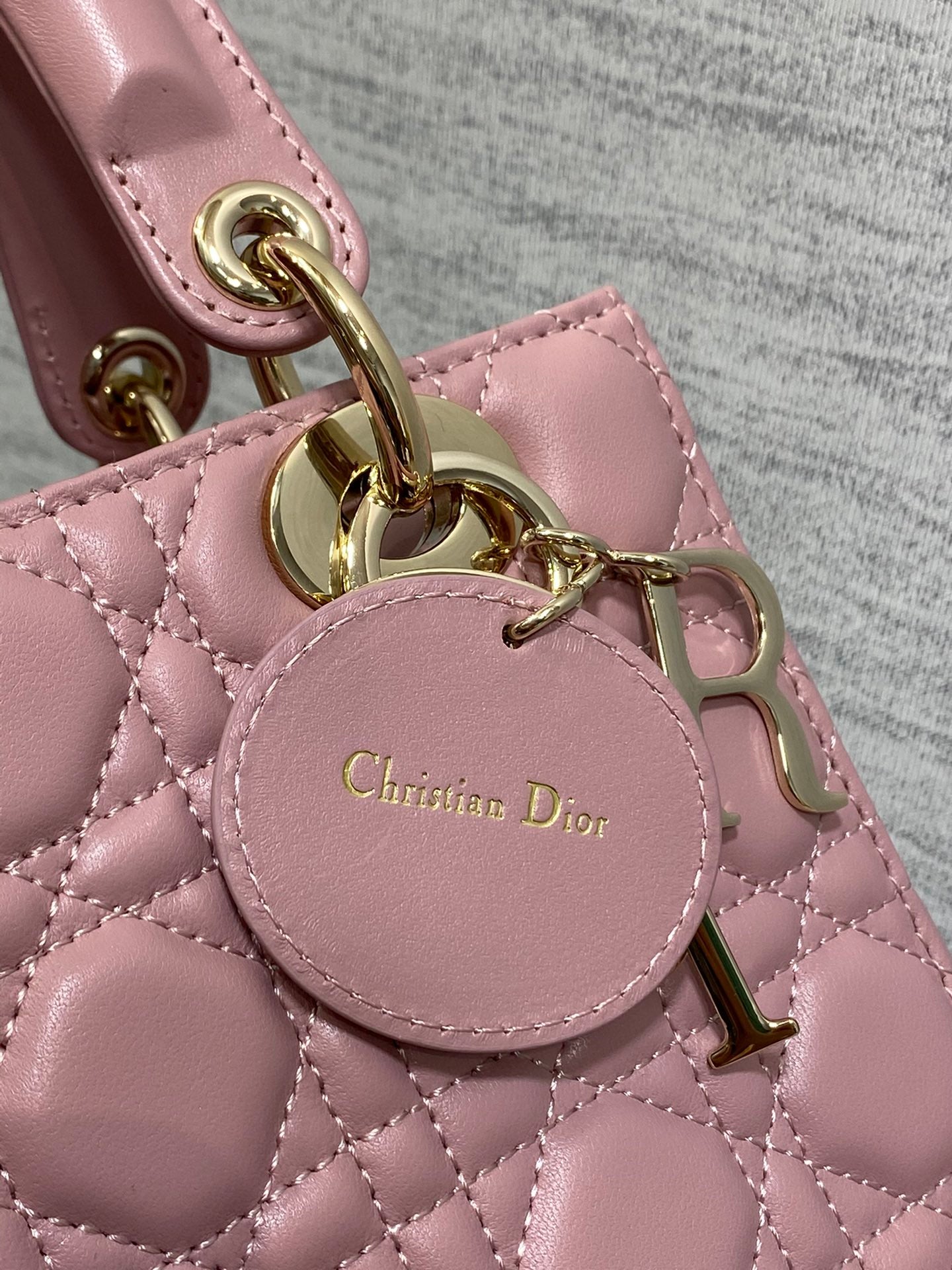Lady Dior My ABCDior Small Bag - Pink Cannage Lambskin