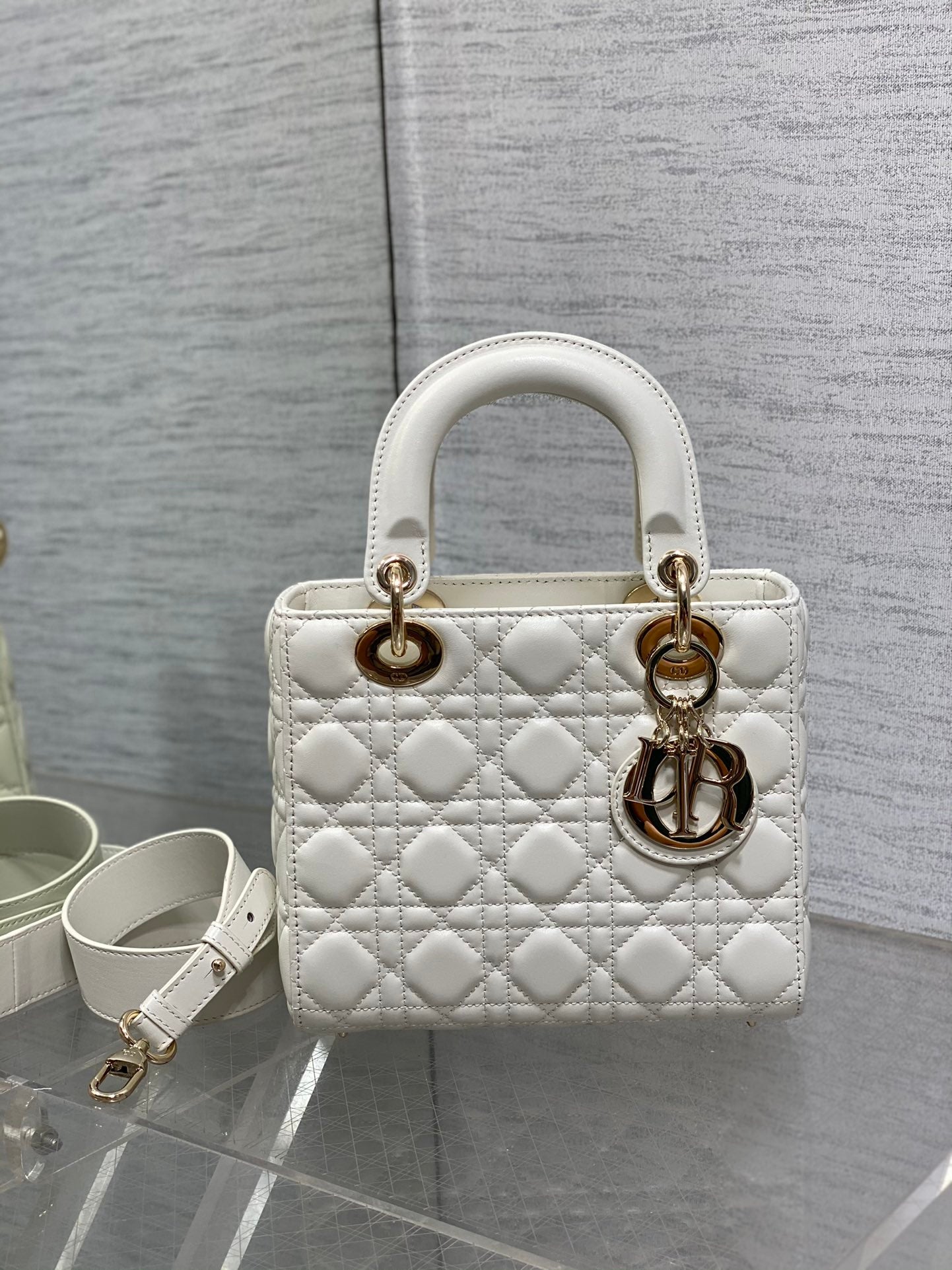 Christian Dior Lady Dior My ABCDior Bag - White Cannage Lambskin