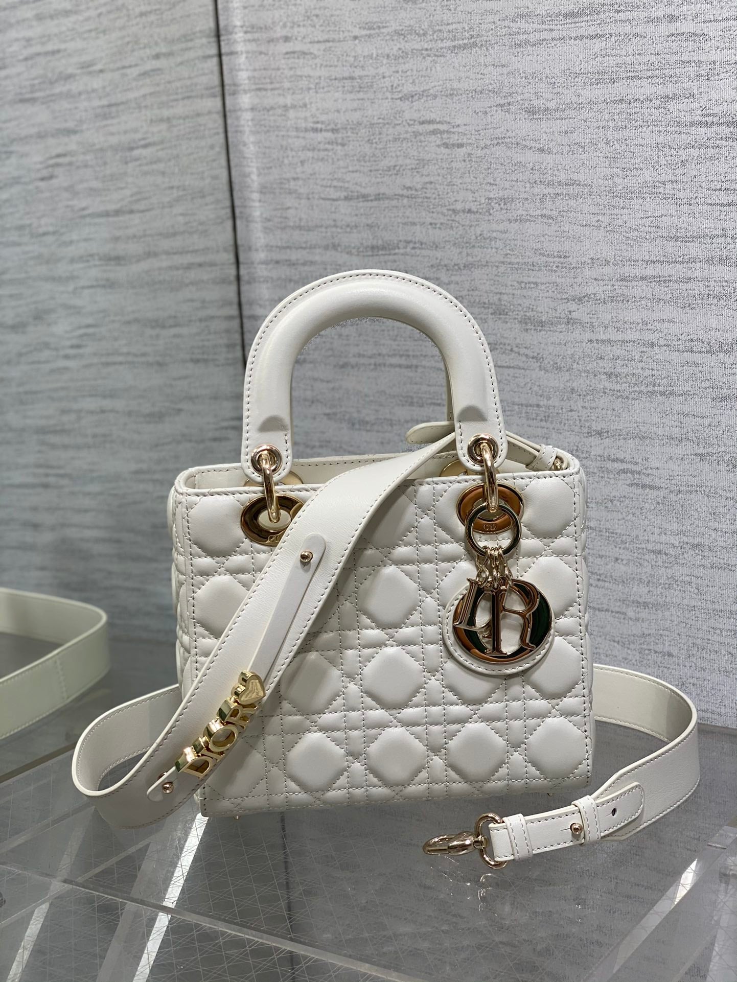 Christian Dior Lady Dior My ABCDior Bag - Latte Cannage Lambskin