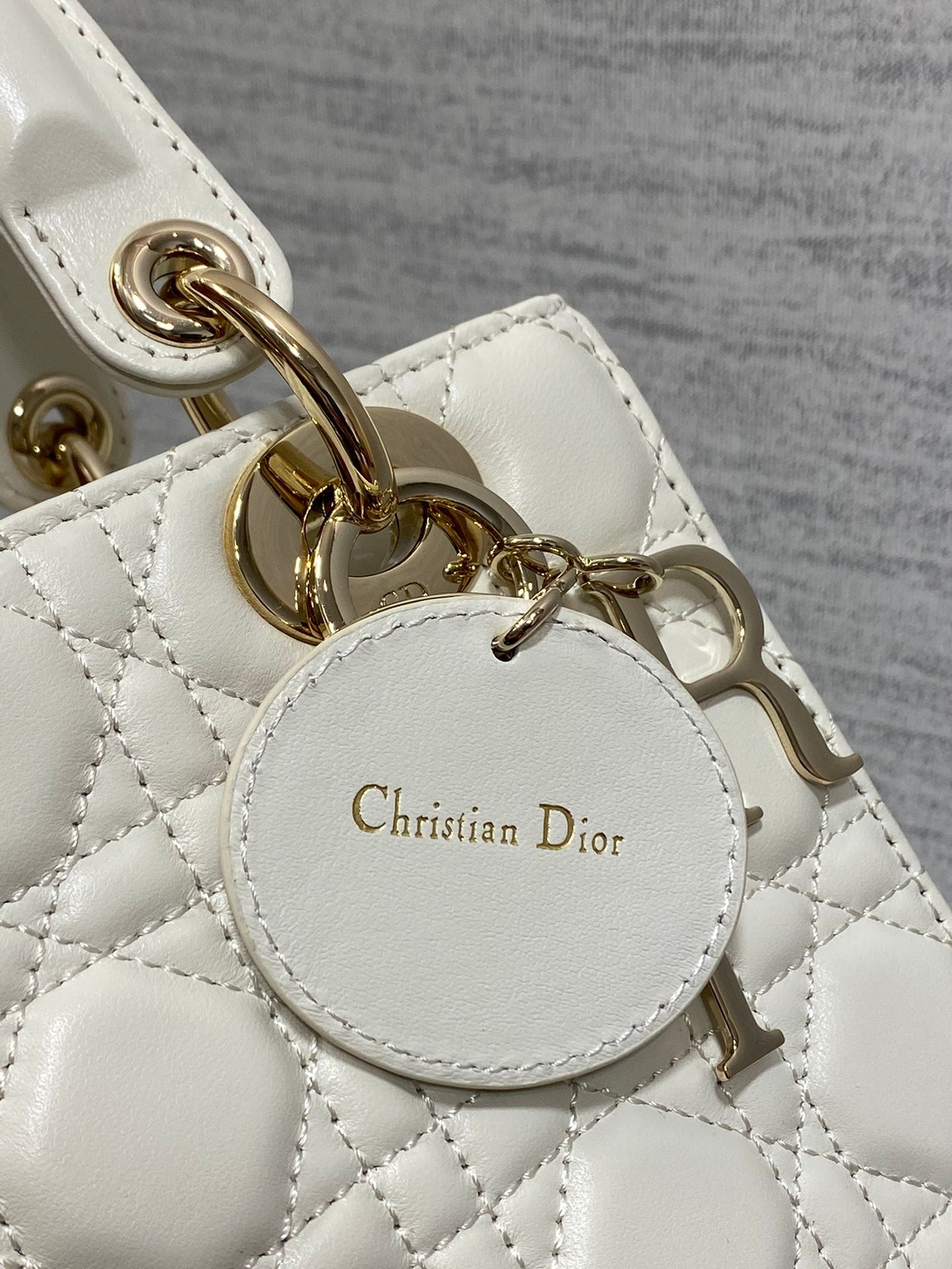 Christian Dior Lady Dior Small My ABCDior Bag White Cannage Lambskin