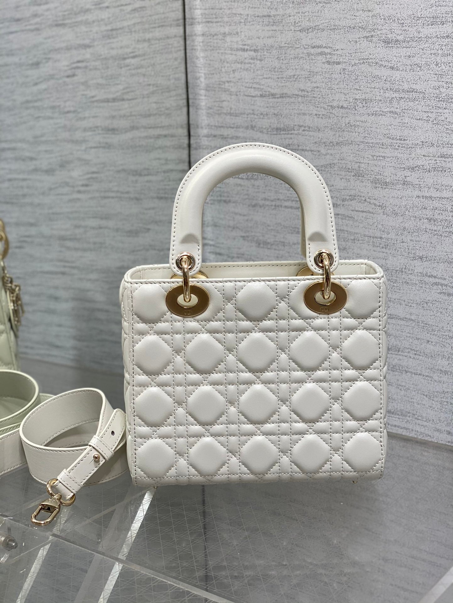 Lady Dior My ABC Dior Small Bag - Latte Cannage Lambskin