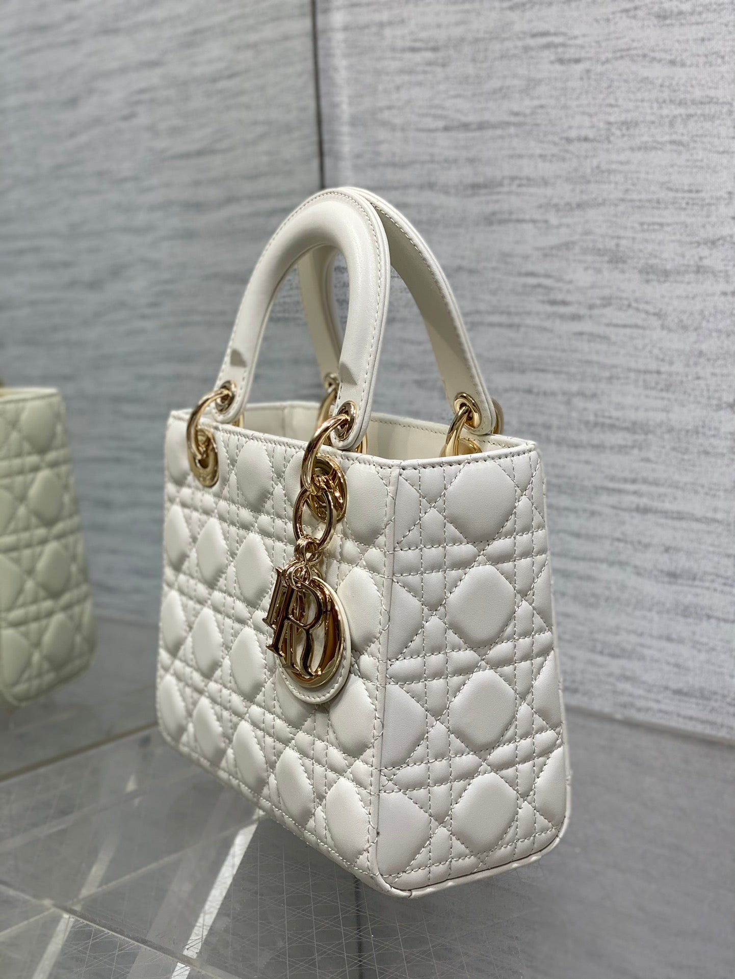 Lady Dior My ABC Dior Small Bag - Latte Cannage Lambskin