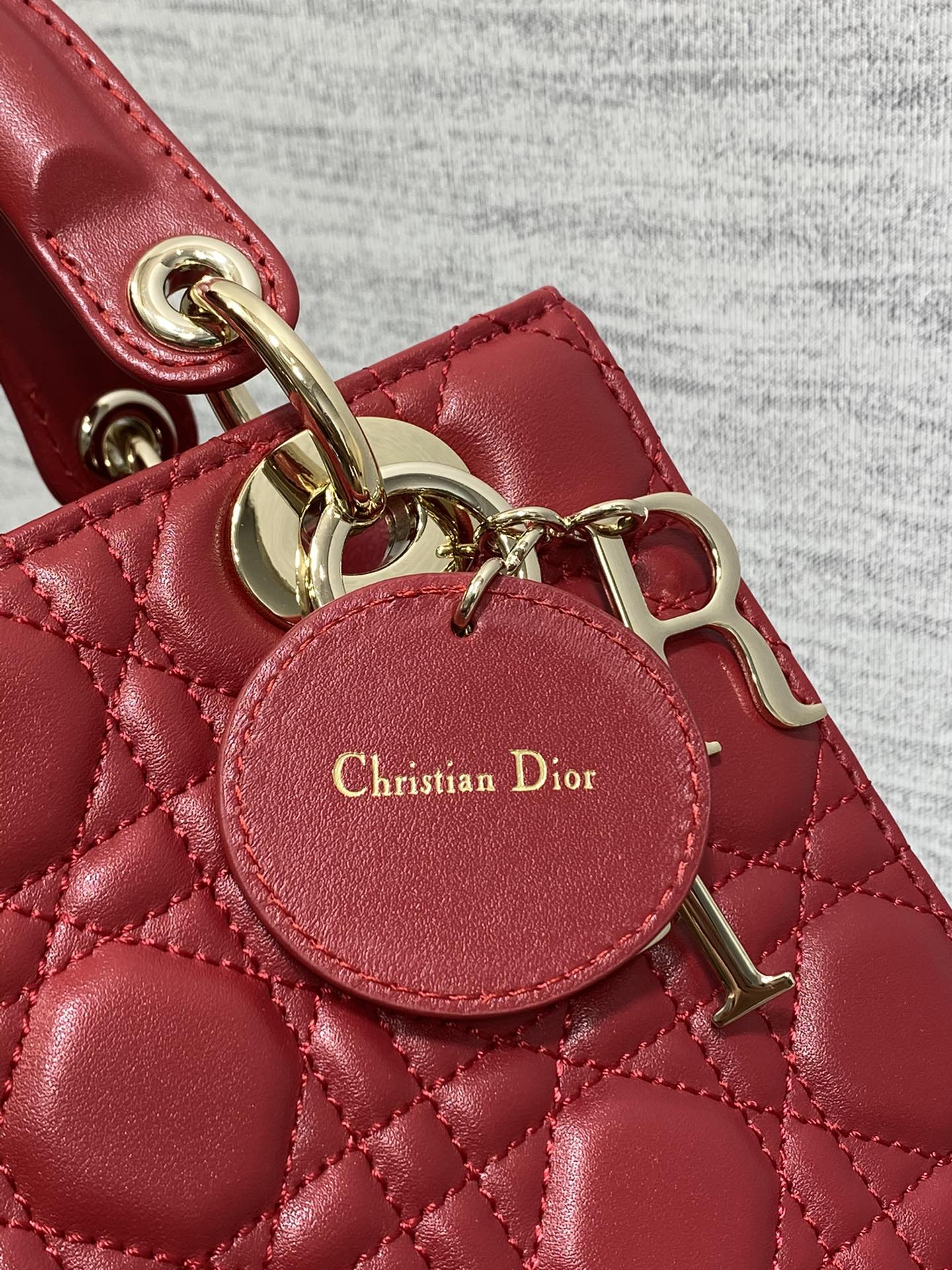 Christian Dior Lady Dior My ABCDior Bag - Red Cannage Lambskin
