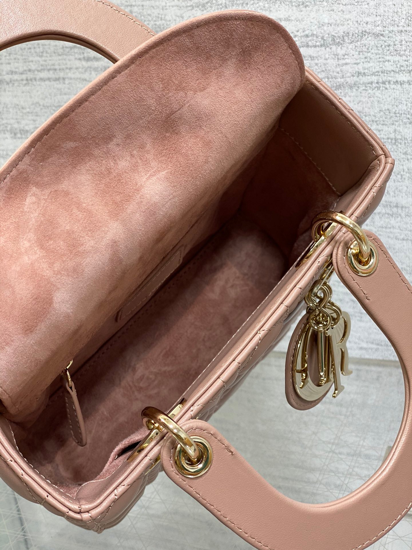 Lady Dior My ABCDior Bag Small Blush Cannage Lambskin