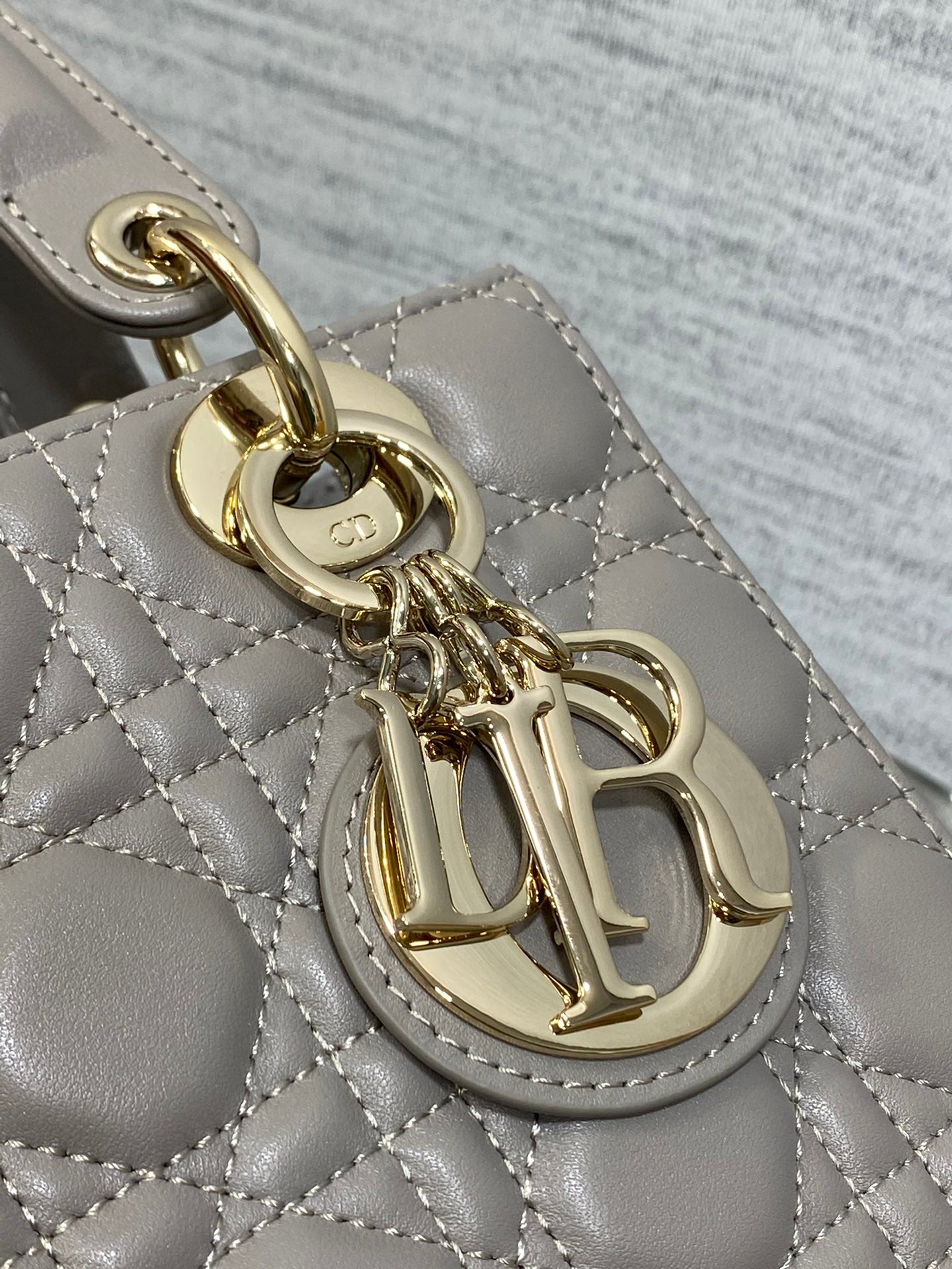Christian Dior Small My ABCDior Lady Dior Bag - Grey Cannage Lambskin