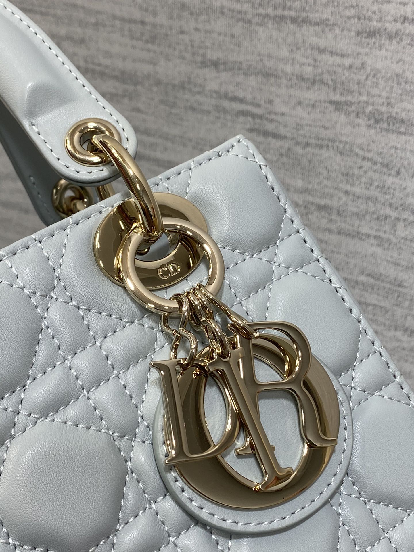 Lady Dior My ABCDior Small Bag - Light Blue Quilted Lambskin