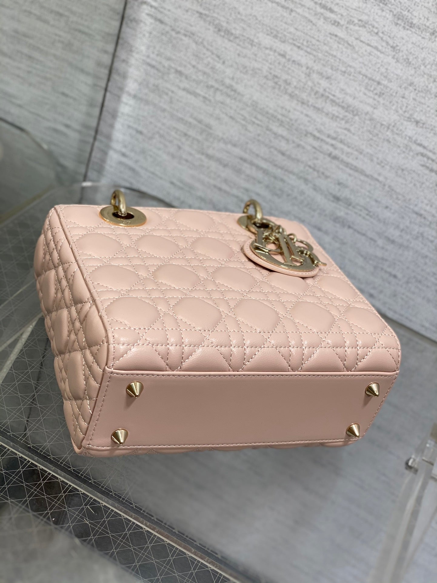 Lady Dior My ABCDior Bag - Blush Cannage Lambskin with Gold-Finish Charms