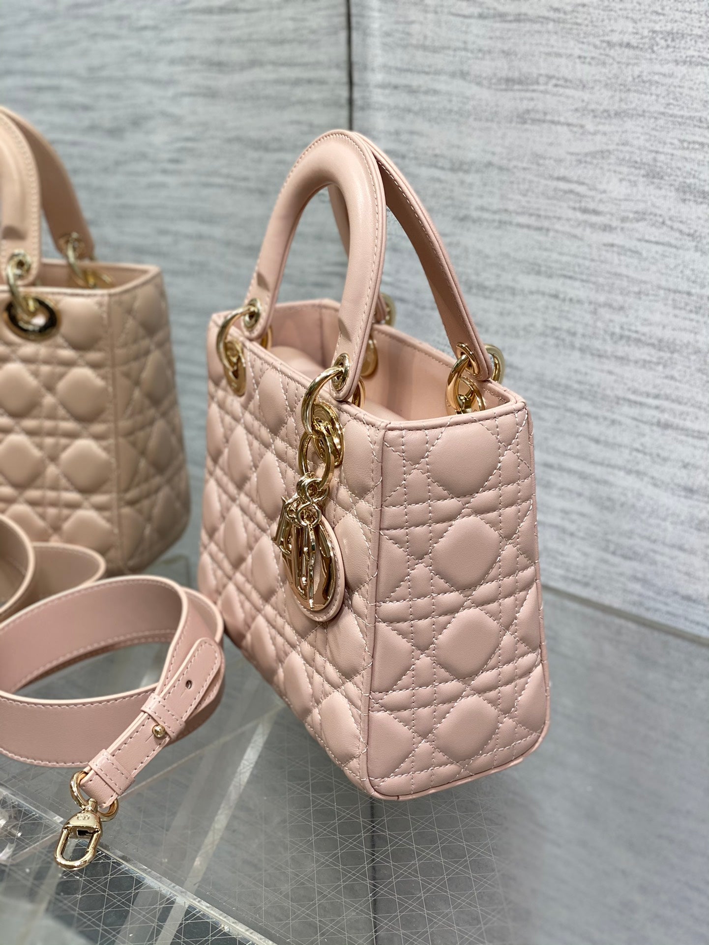 Christian Dior Lady Dior My ABCDior Small Bag - Pink Cannage Lambskin