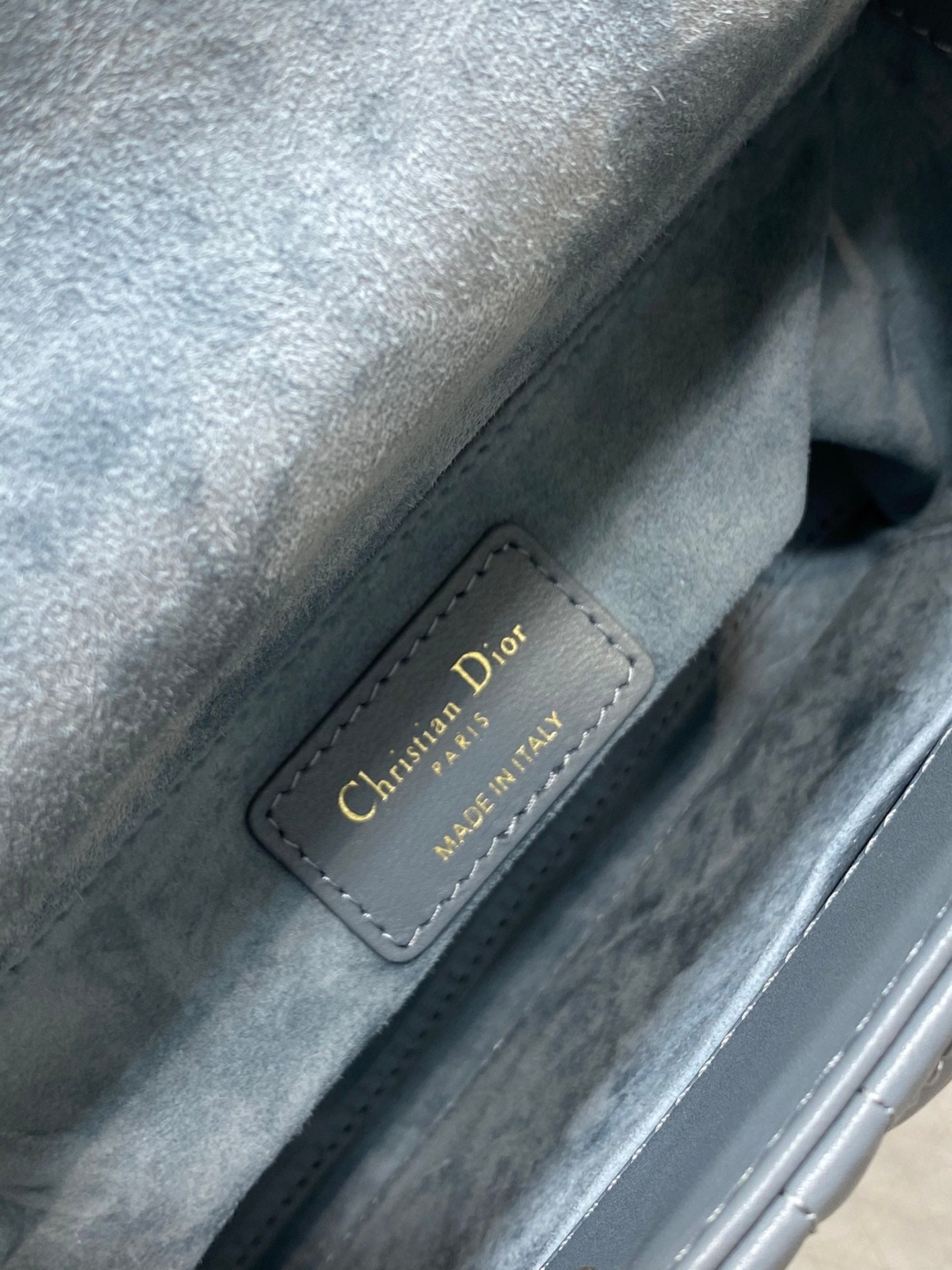 Christian Dior Small Lady My ABCDior Bag Blue Cannage Lambskin