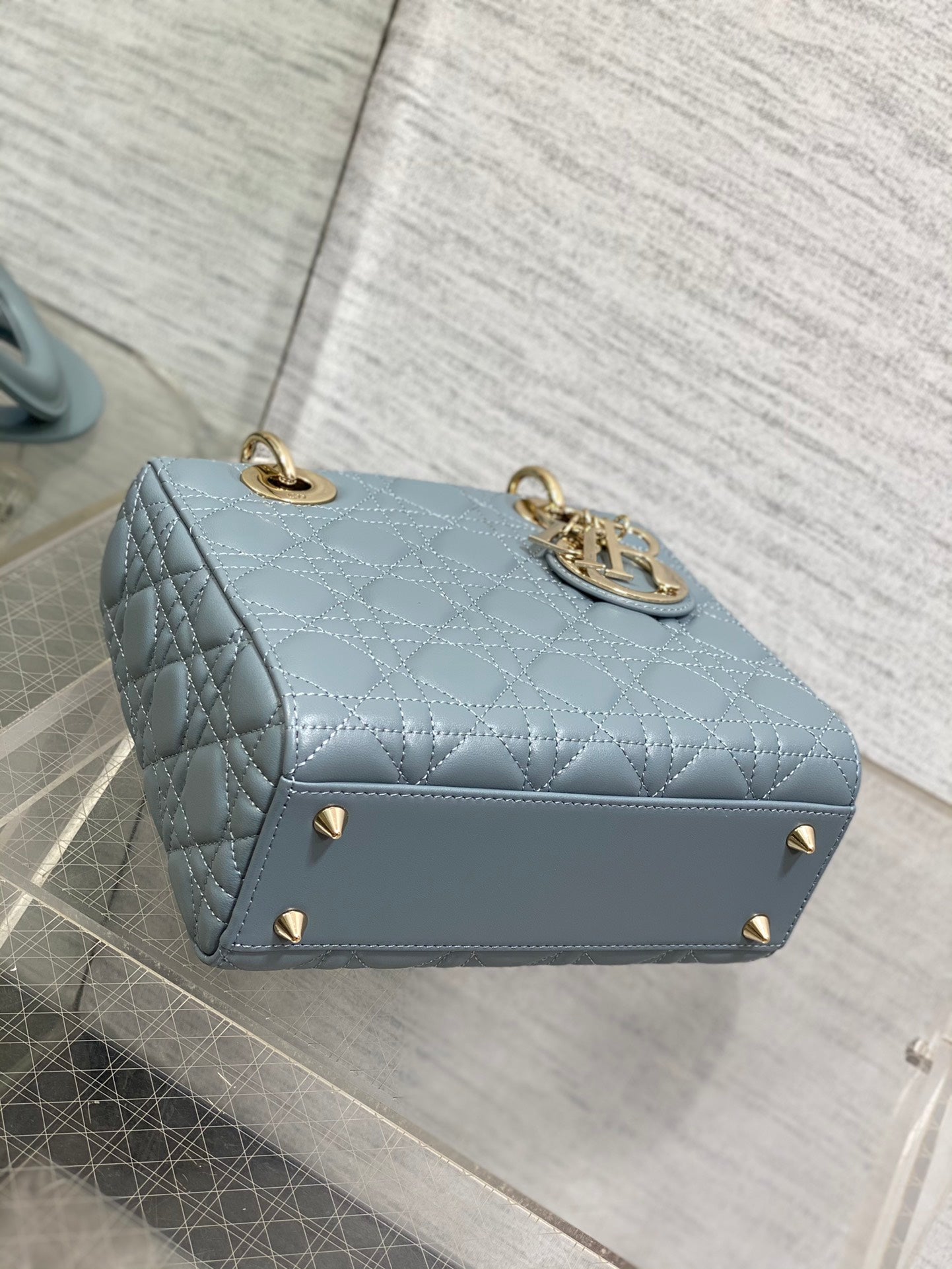 Lady Dior My ABCDior Bag in Cloud Blue Cannage Lambskin