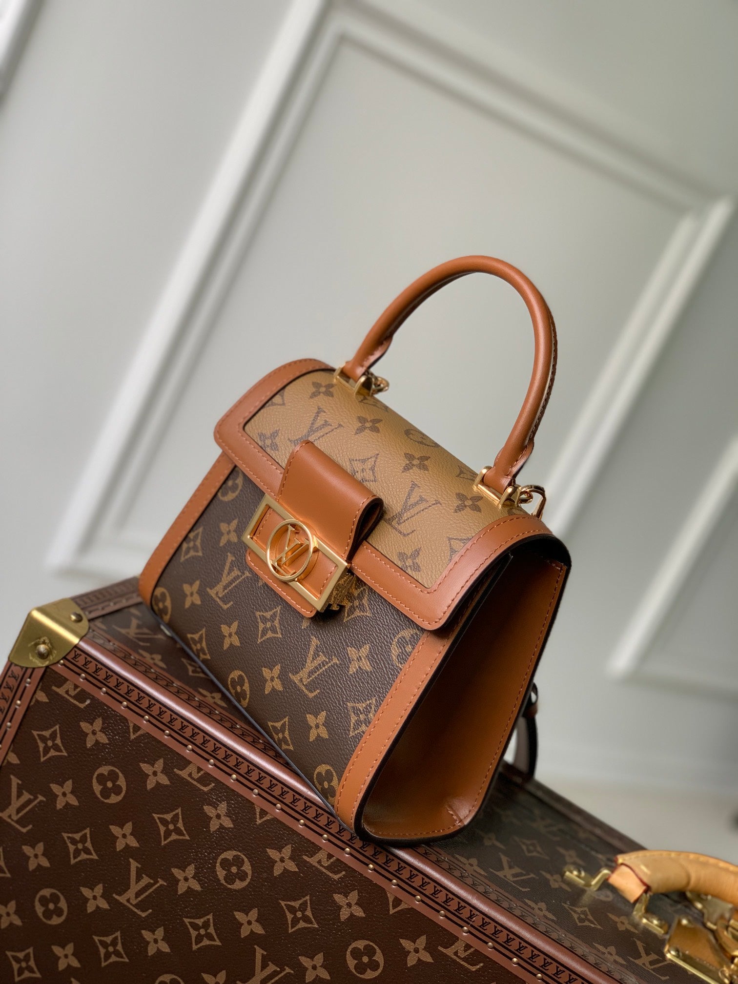 Louis Vuitton Dauphine MM Monogram &amp; Monogram Reverse Canvas Bag