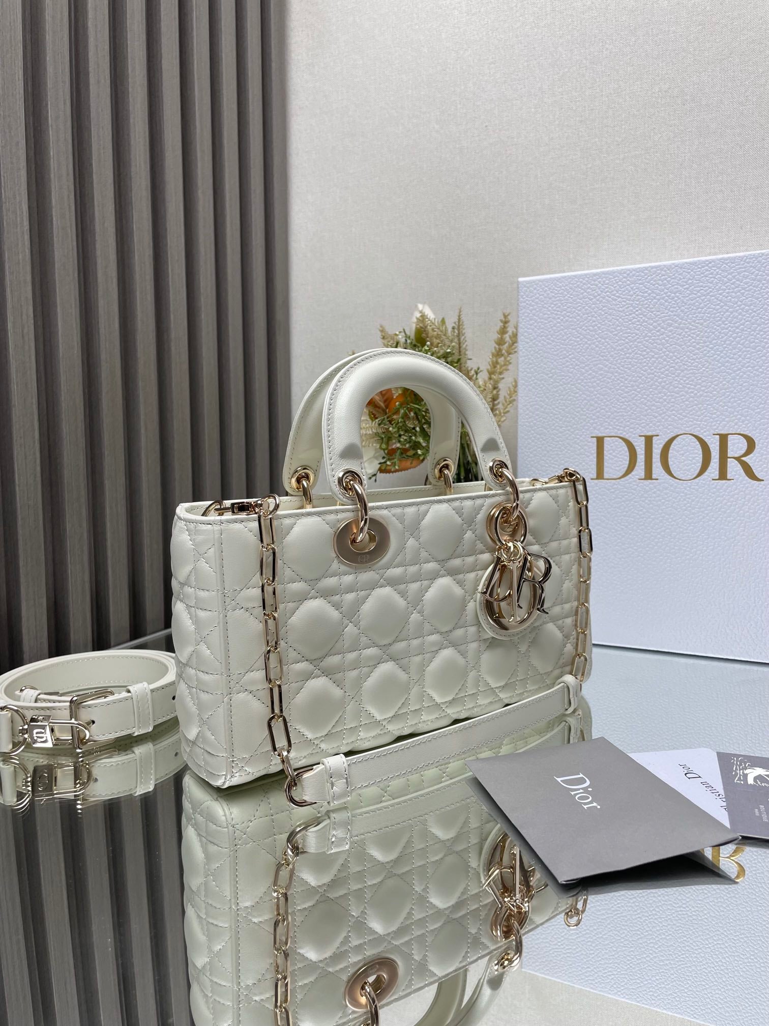 Christian Dior Lady D-Joy Bag - Latte Cannage Lambskin - Women's Luxury Handbag
