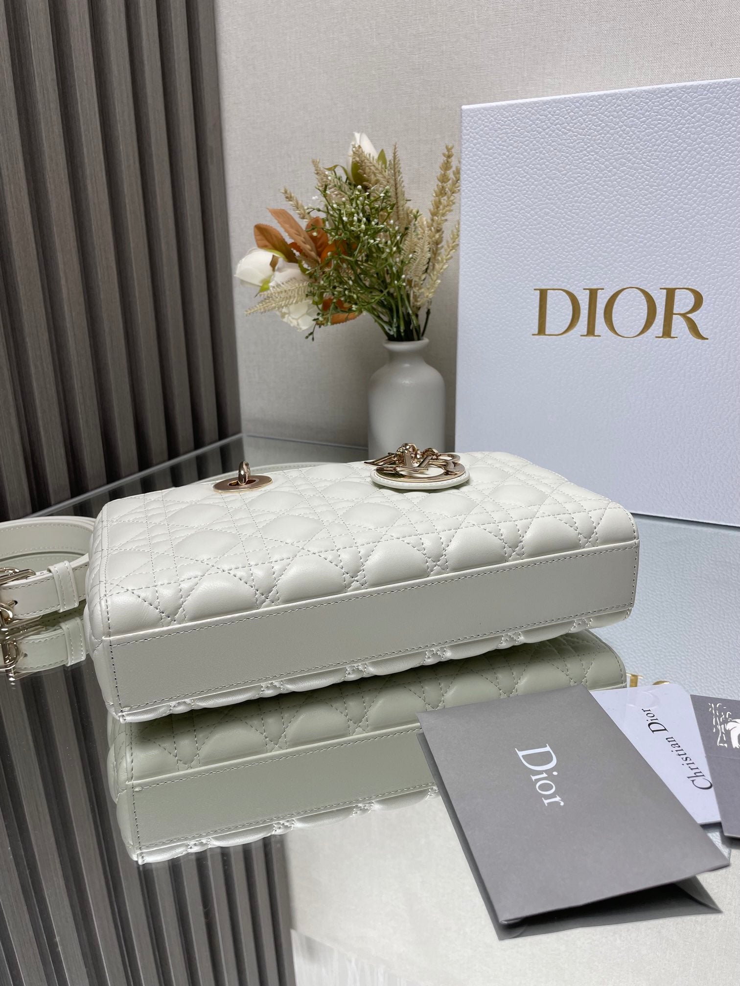 Christian Dior Lady D-Joy Bag - Latte Cannage Lambskin - Women's Luxury Handbag