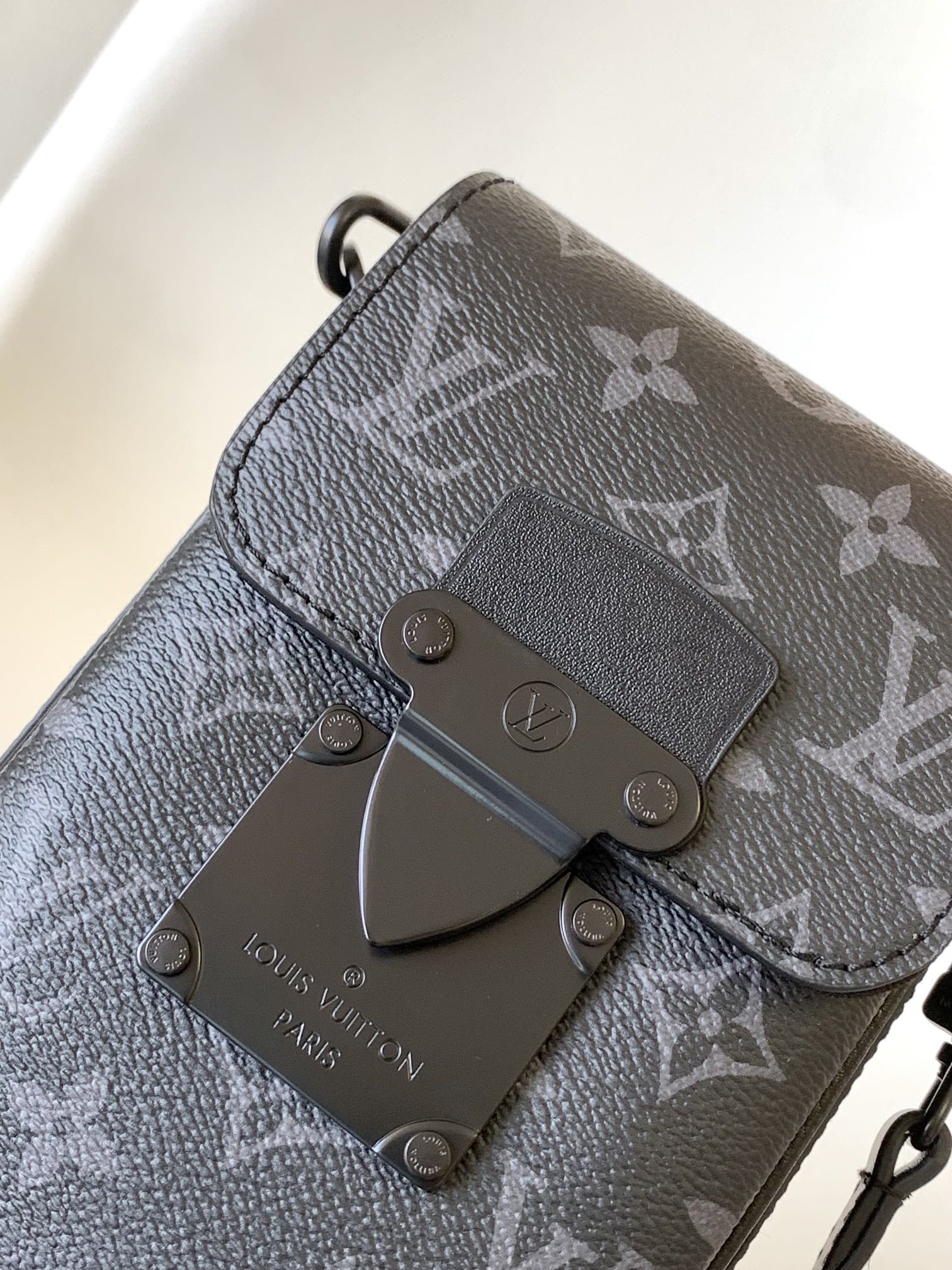 Louis Vuitton S-Lock Vertical Wearable Wallet Monogram Eclipse Canvas