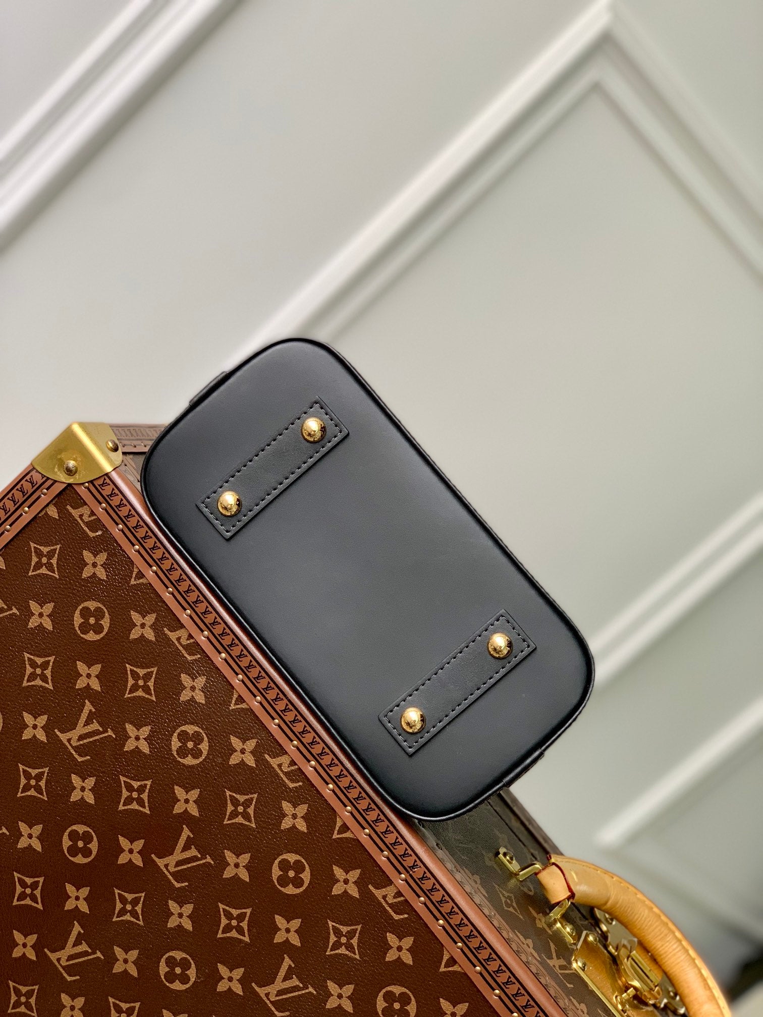 Louis Vuitton Alma BB Malletage Quilted Leather Handbag - Black &amp; White