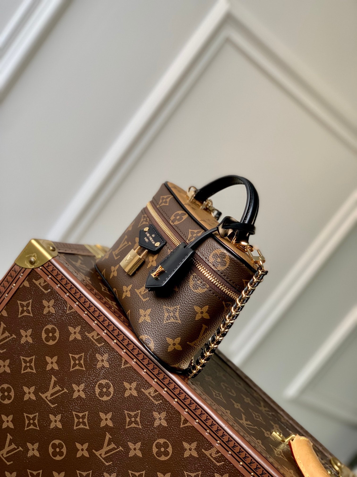 Louis Vuitton Vanity PM Monogram Reverse Canvas Handbag
