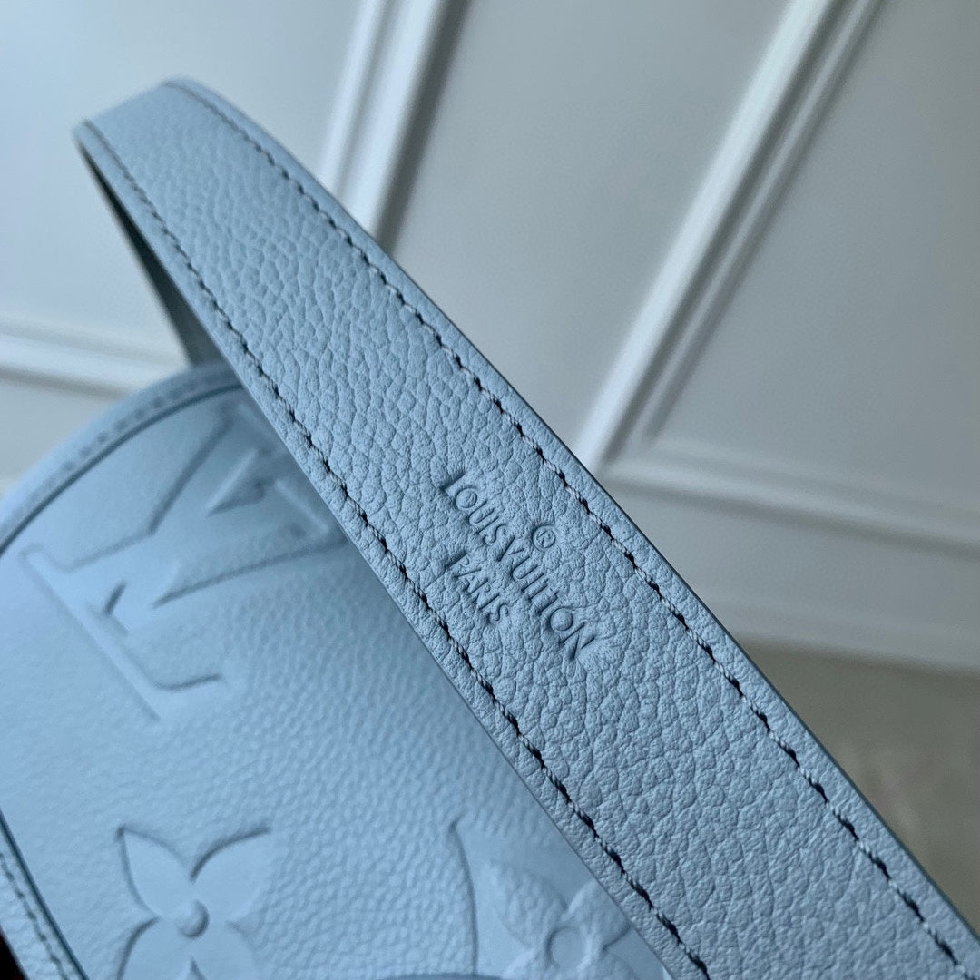 Louis Vuitton Diane Monogram Empreinte Leather Shoulder Bag - Light Blue
