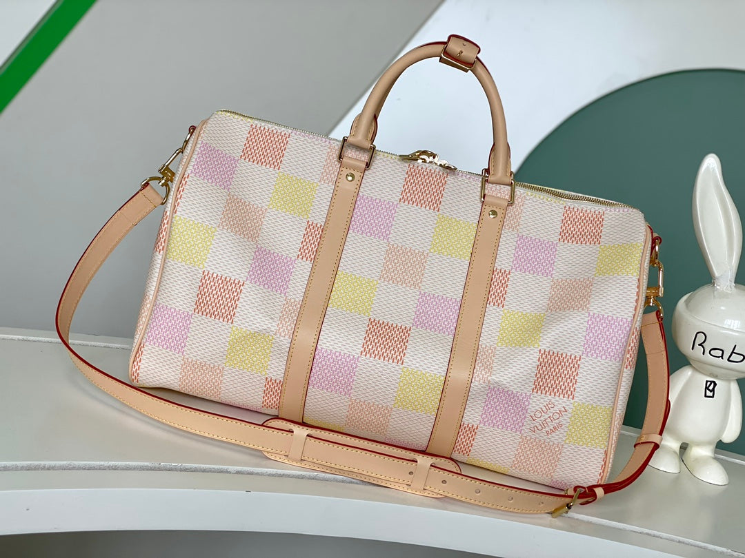 Louis Vuitton x Tyler, The Creator Keepall Bandoulière 45 Craggy Damier Pastel