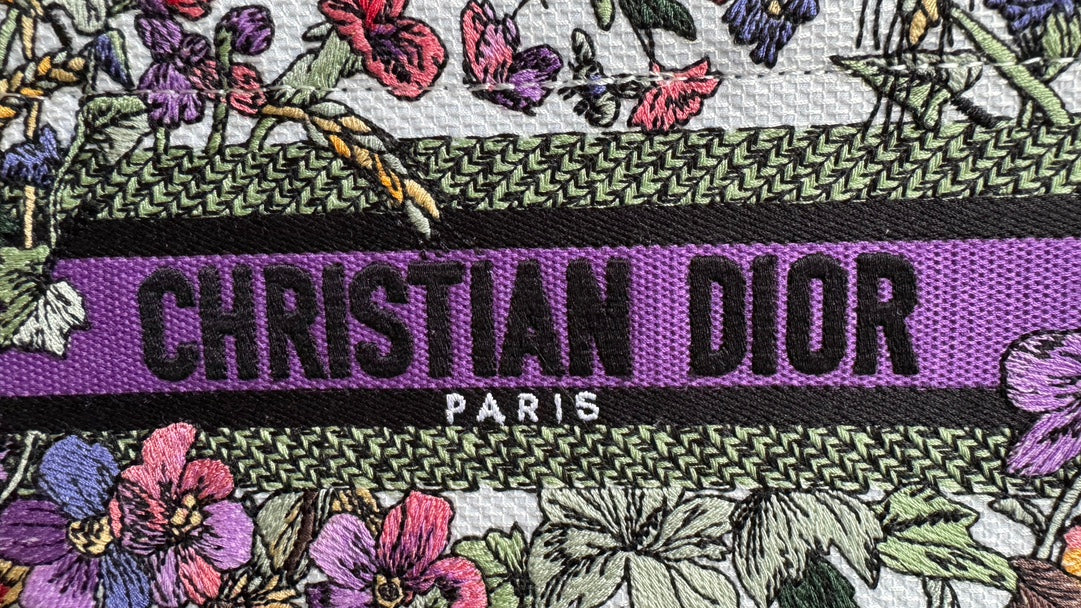 Christian Dior Mini Book Tote - Multicolor Floral Print Canvas Handbag