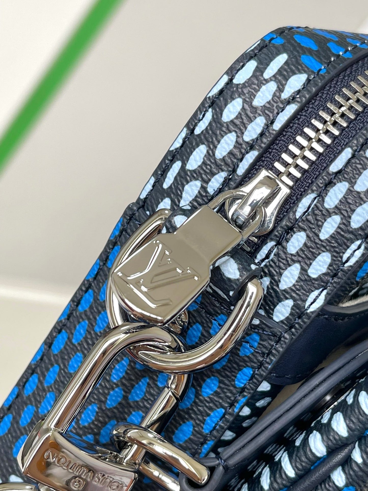 Louis Vuitton Duo Messenger Bag Damier Heritage Blue
