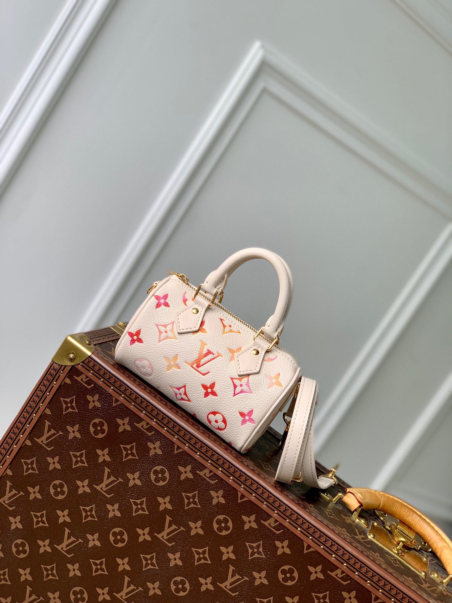 Louis Vuitton Nano Speedy Bag - Monogram Gradient Canvas - Cream/Multi