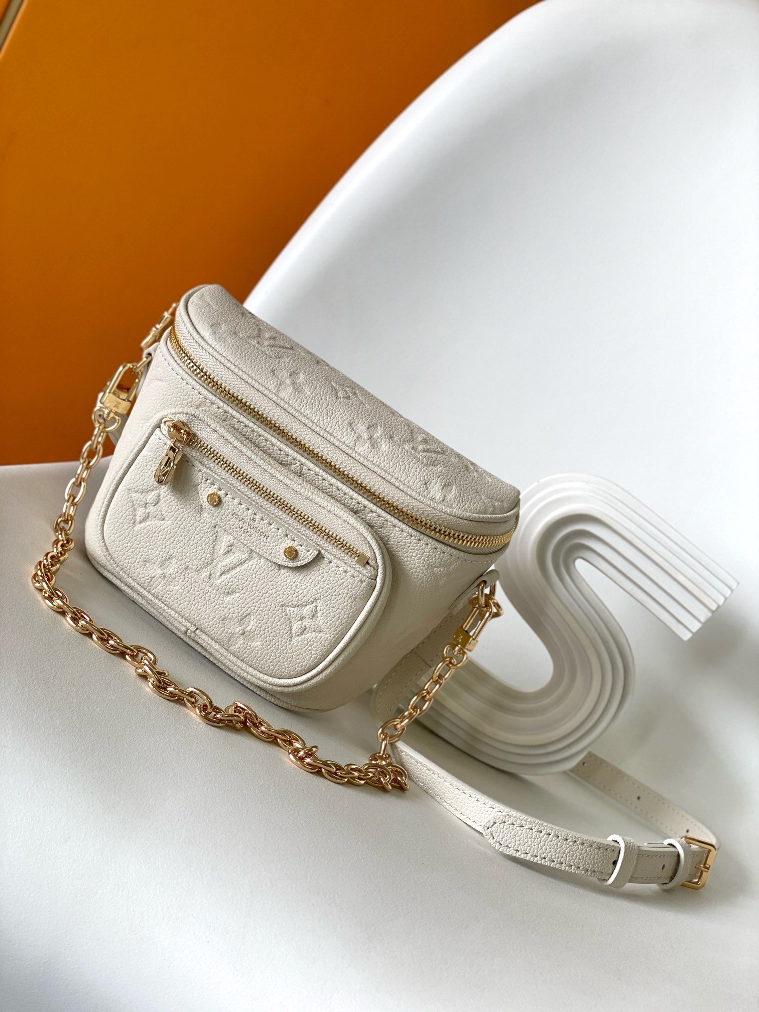 Louis Vuitton Monogram Empreinte Bumbag - Cream Leather Crossbody Bag