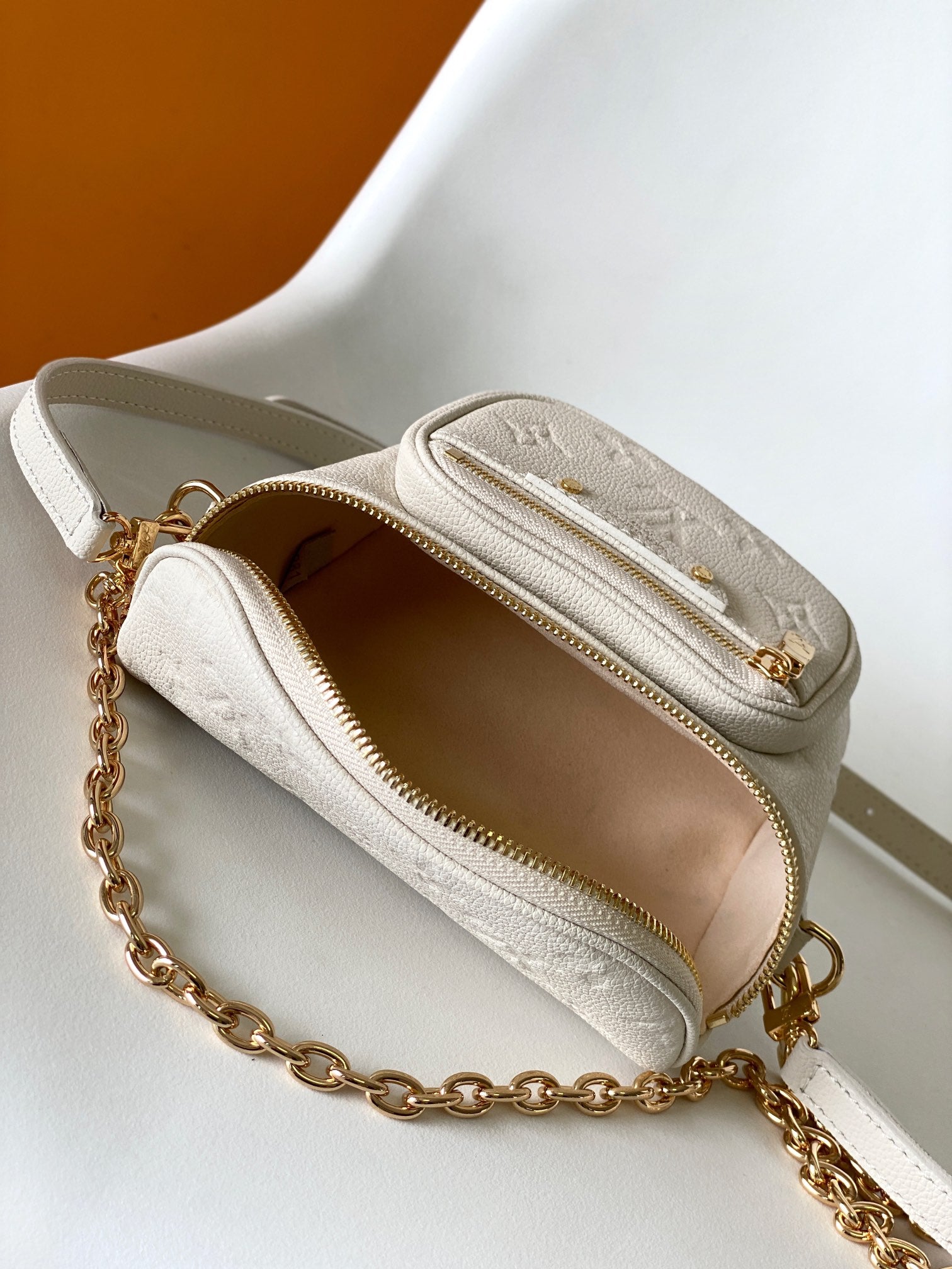 Louis Vuitton Monogram Empreinte Bumbag - Cream Leather Crossbody Bag