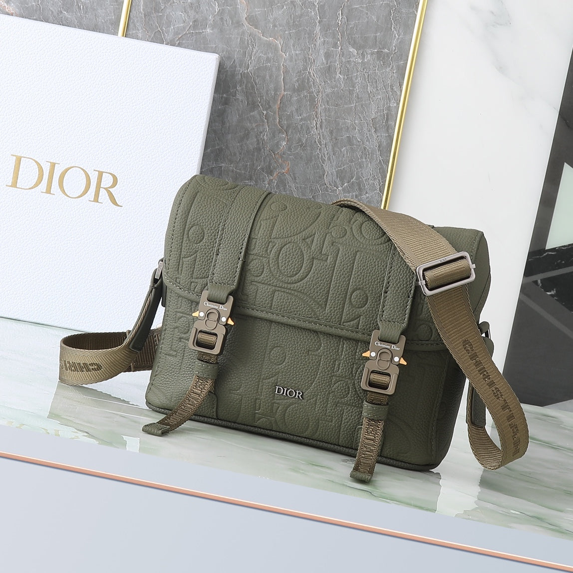 Dior Safari Messenger Bag Olive Green Oblique Canvas
