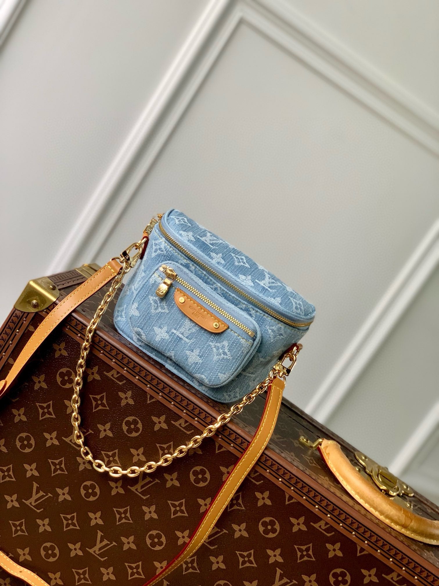 Louis Vuitton Mini Bumbag Monogram Denim Blue