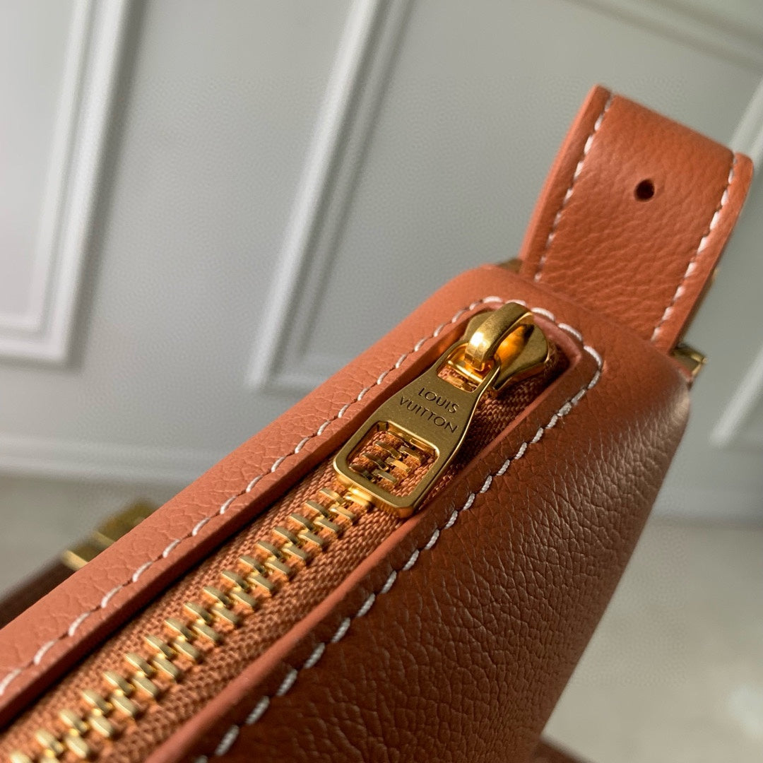 Louis Vuitton Atlantis BB Bag - Caramel Grained Leather Shoulder Bag