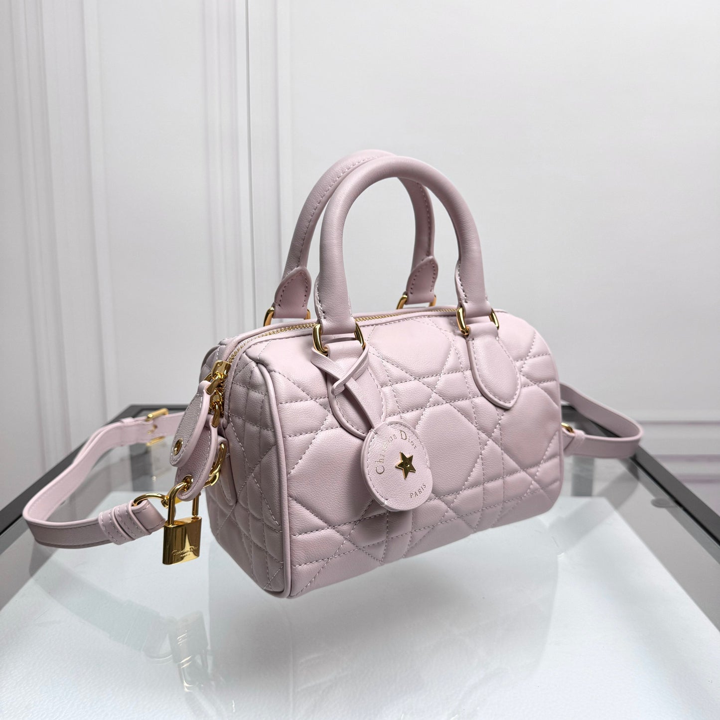 Christian Dior Vibe Micro Bowling Bag - Light Purple Quilted Lambskin