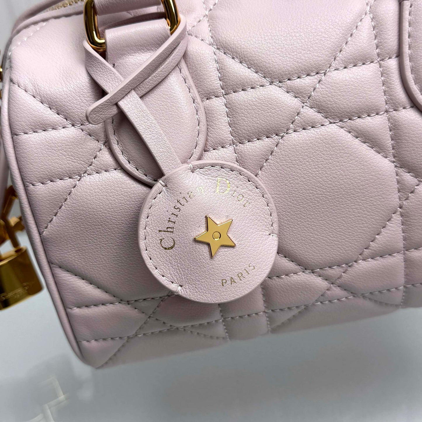 Christian Dior Vibe Micro Bowling Bag - Light Purple Quilted Lambskin