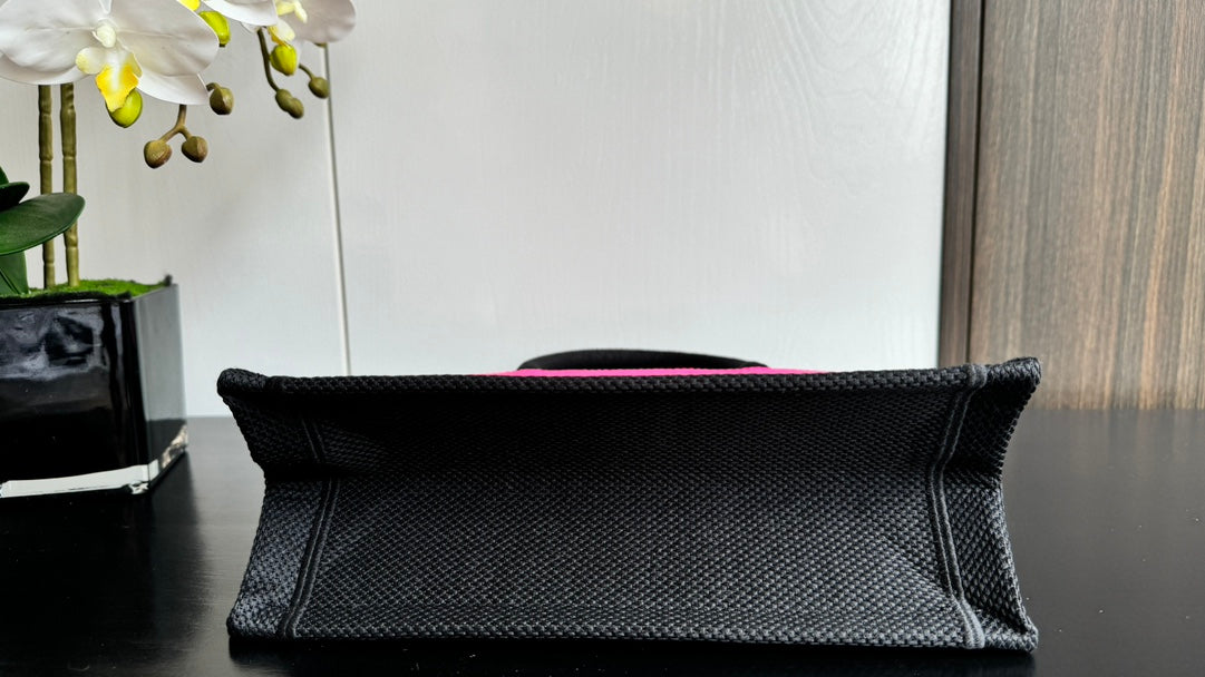 Christian Dior Miss Dior Graffiti Mini Book Tote - Pink and Black Canvas