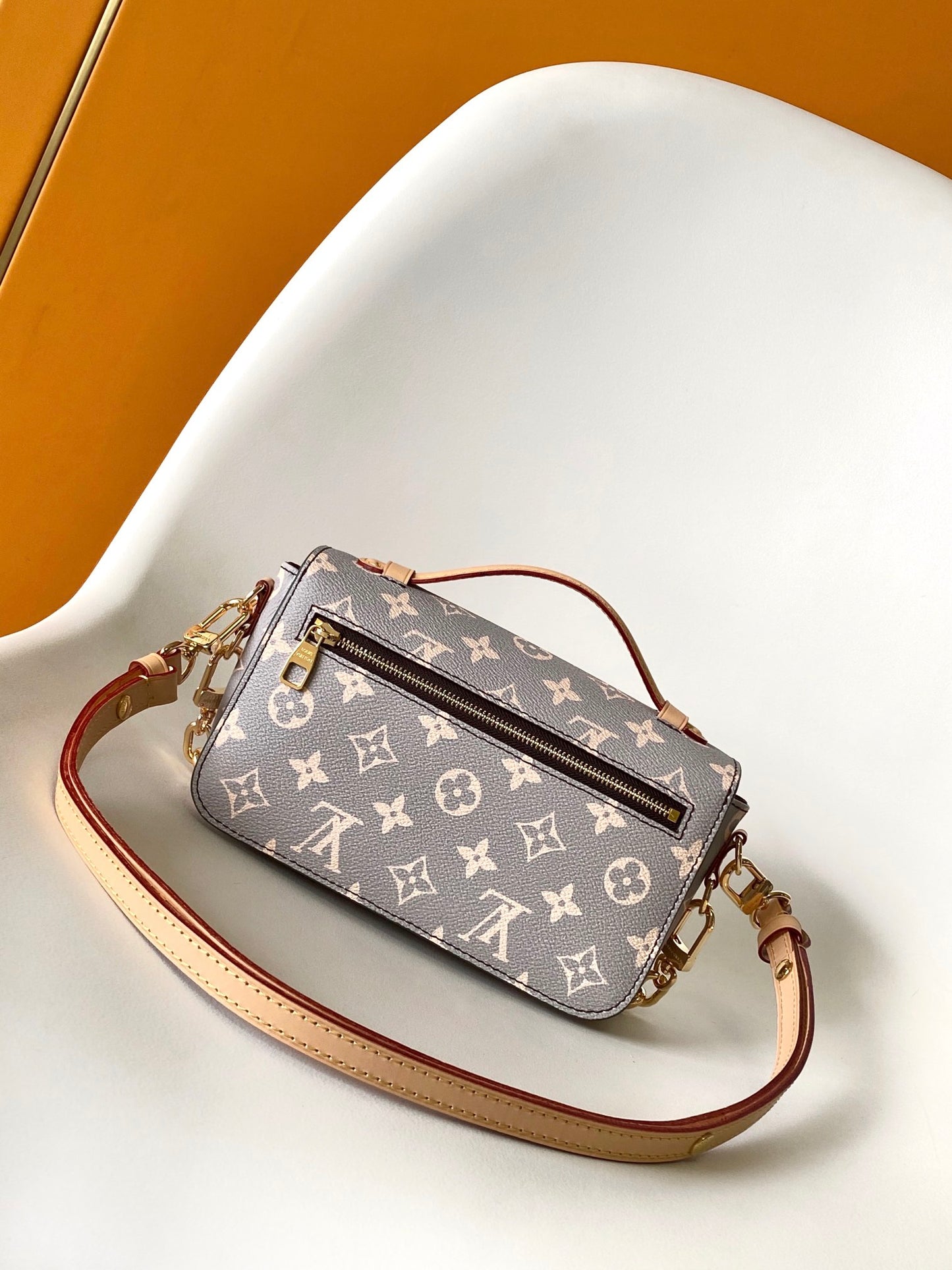 Louis Vuitton Pochette Métis Monogram Empreinte Leather Bag - Grey