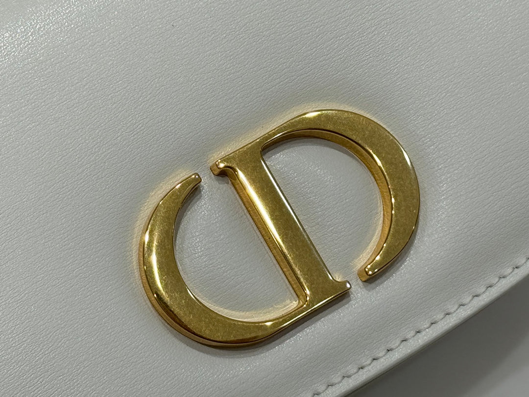 Christian Dior 30 Montaigne Bag with Top Handle - Latte Box Calfskin
