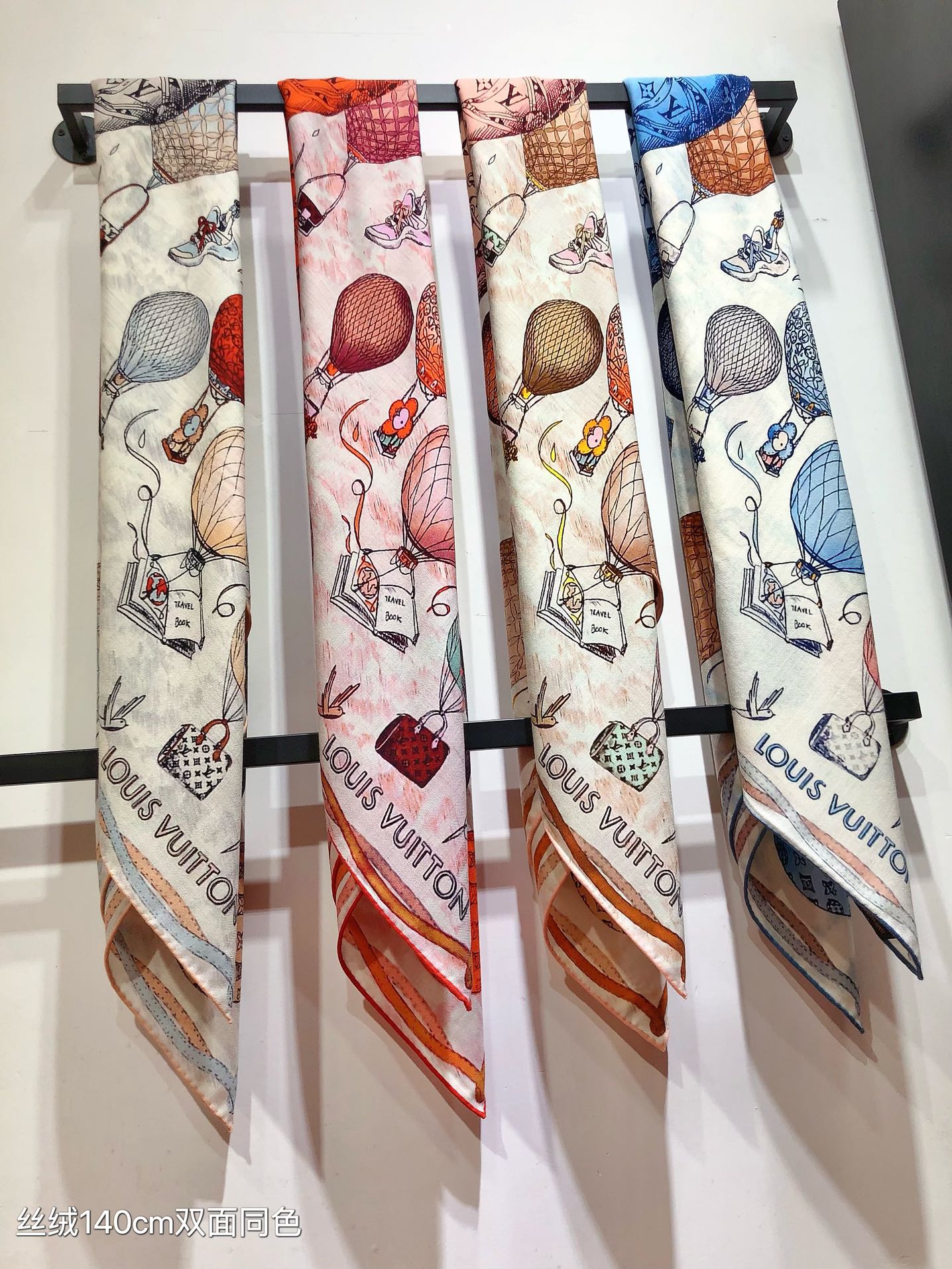 Louis Vuitton Graphic Print Silk Scarf - Luxury Designer Square Scarf for Women