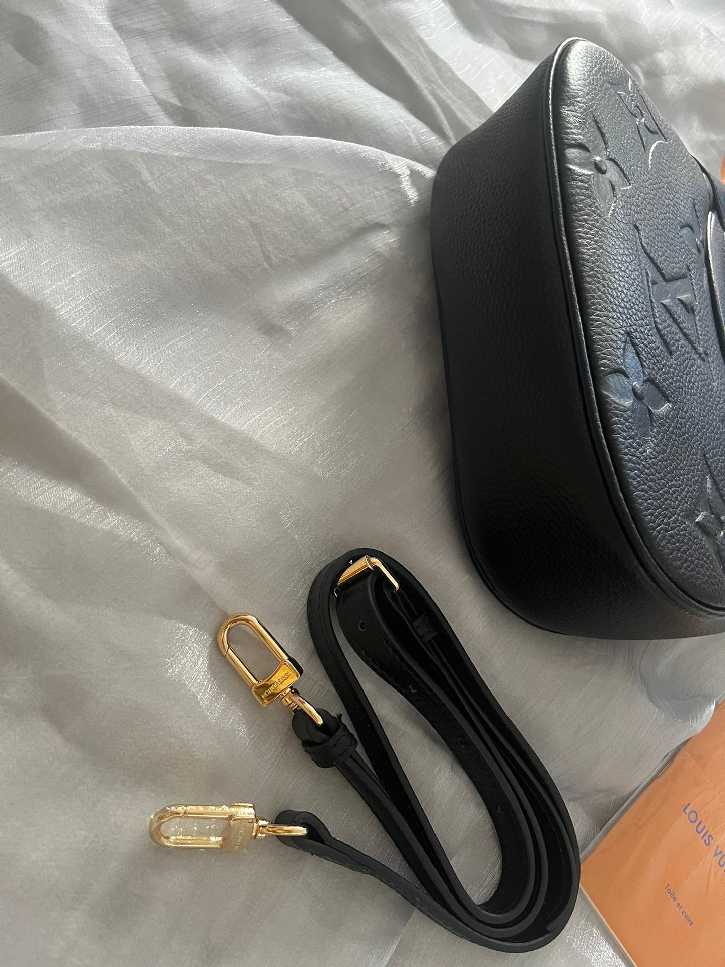 Louis Vuitton Bagatelle Hobo Bag - Monogram Empreinte Leather - Black